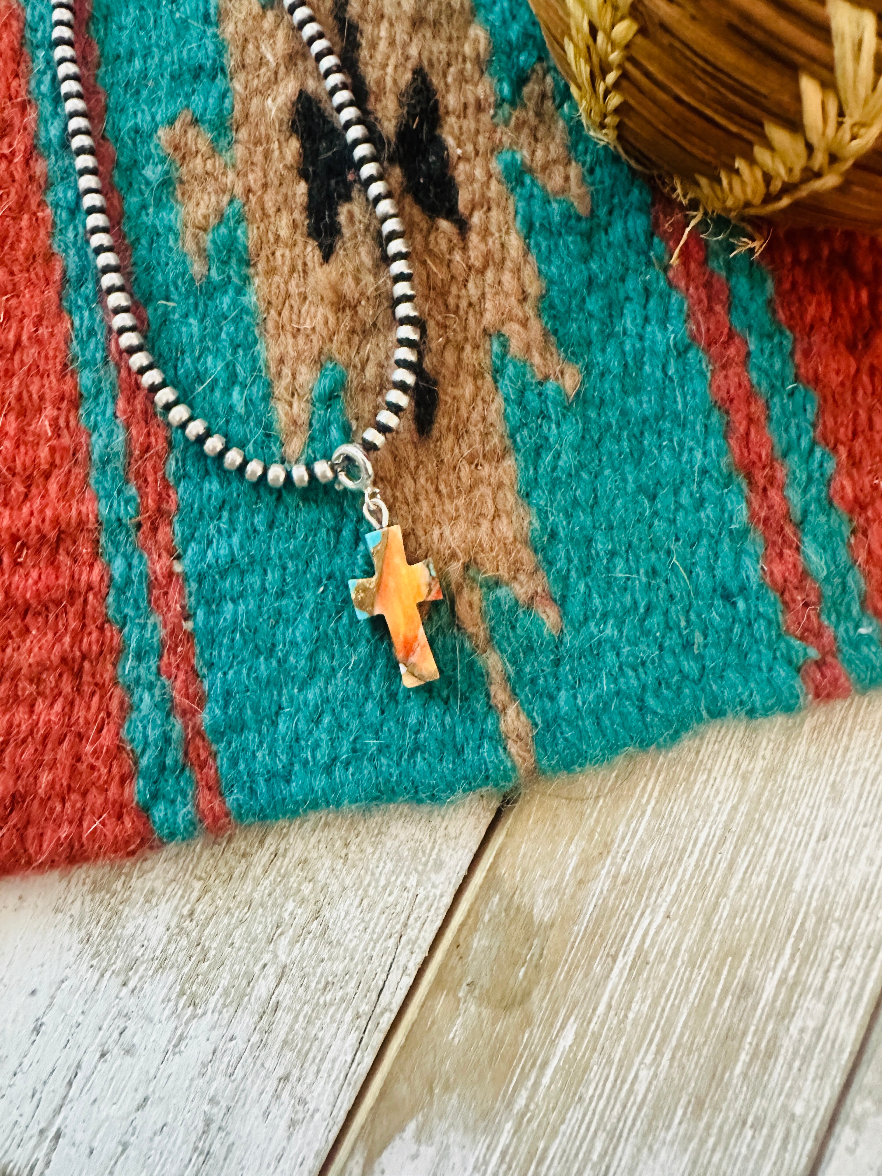 Handcrafted Hand Carved Spice Cross Charm