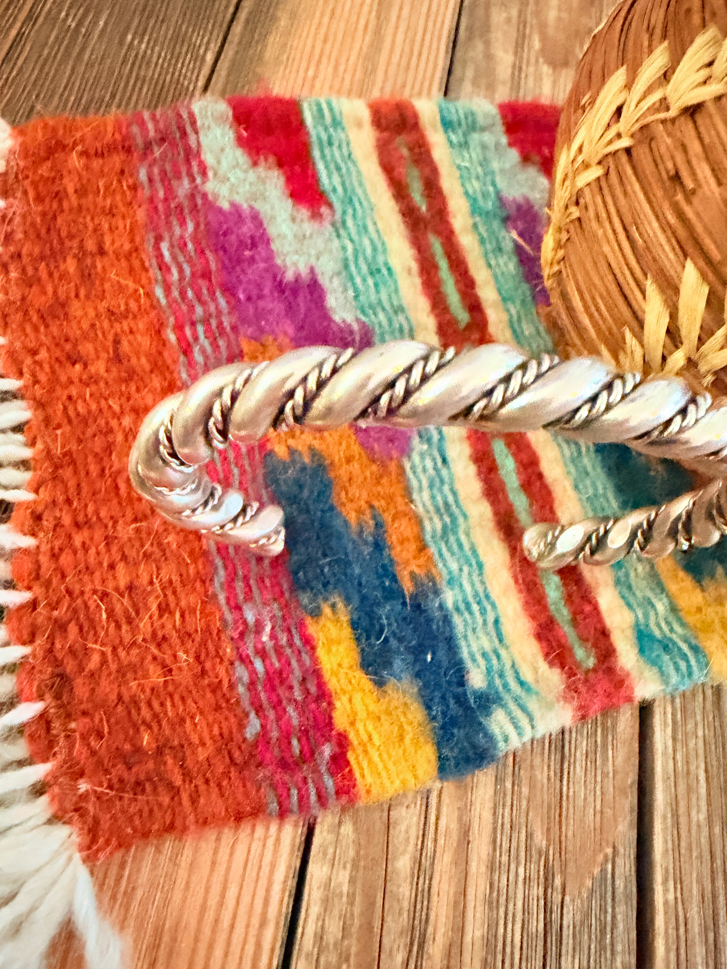 Handcrafted Twisted Sterling Silver Cuff Bracelet