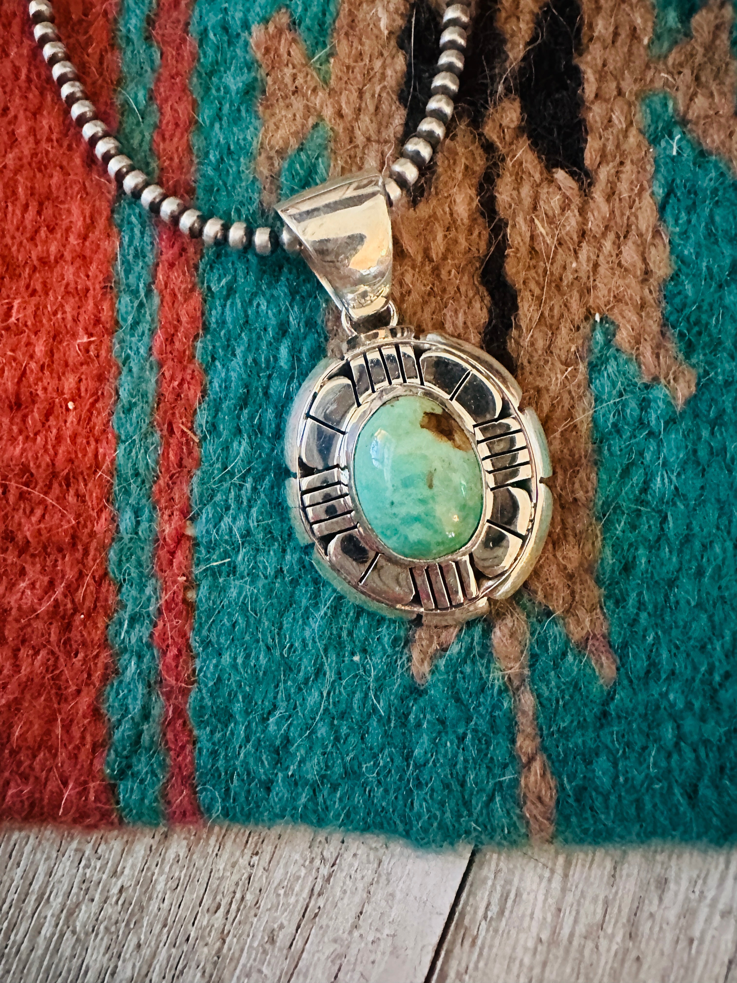Handcrafted Turquoise & Sterling Silver Pendant