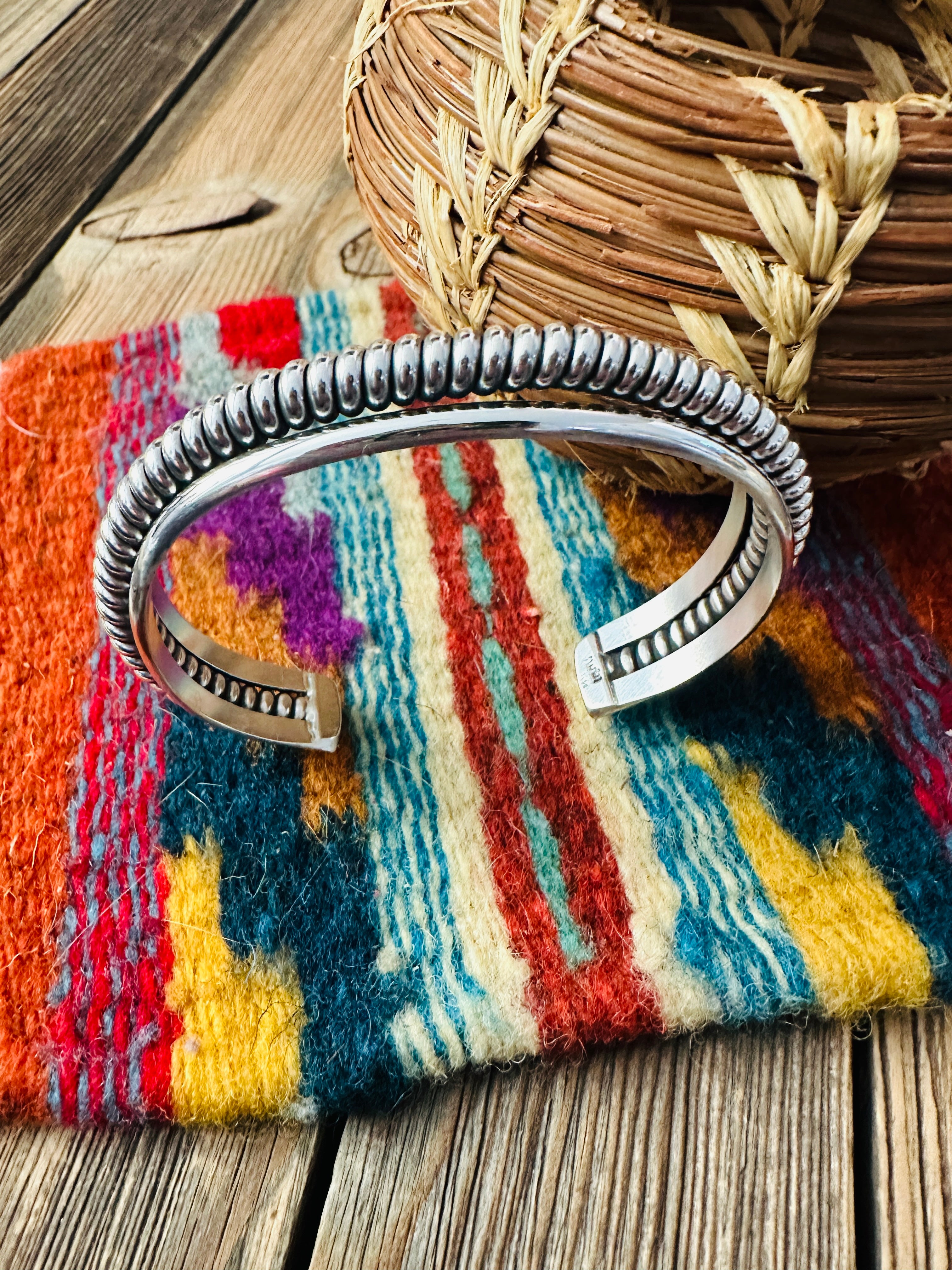 Handcrafted Rolled Sterling Silver Cuff Bracelet