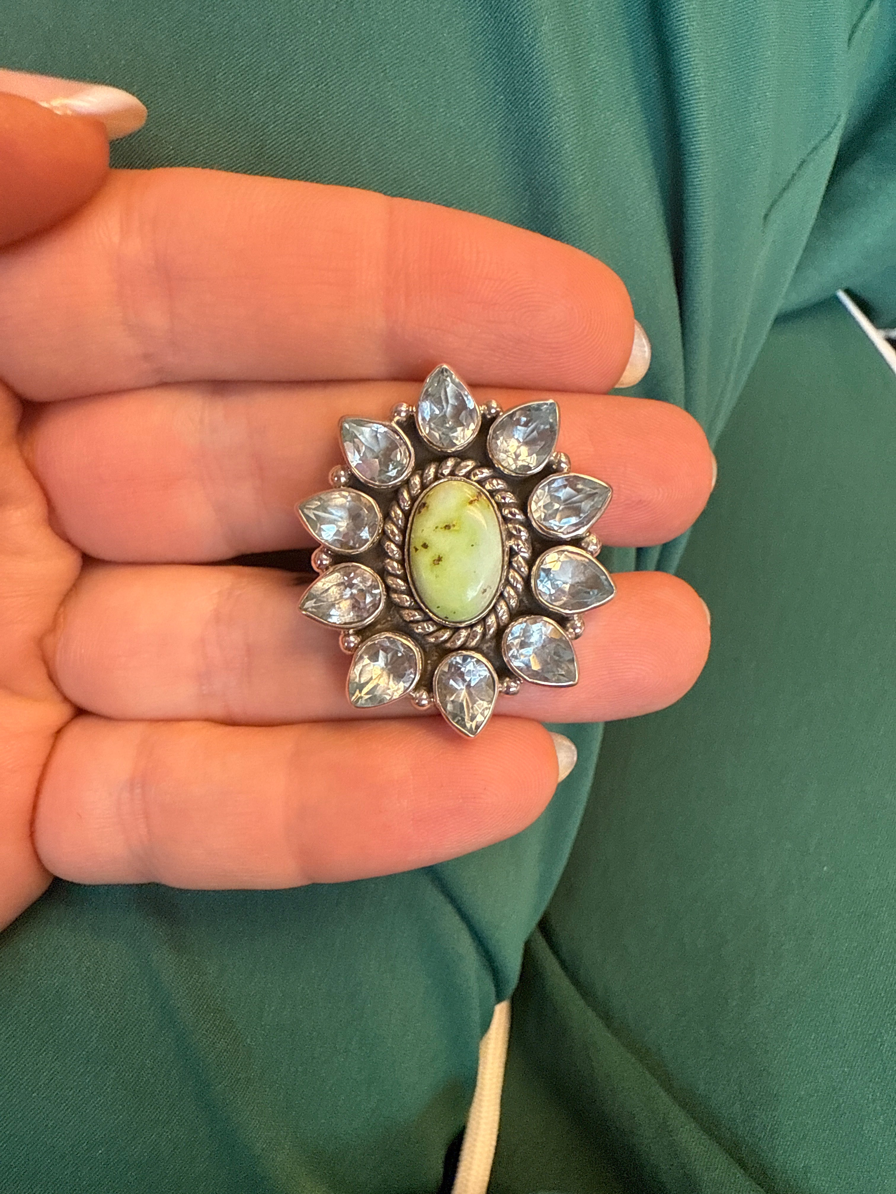 Handmade Adjustable Palomino Turquoise Sterling Silver Ring