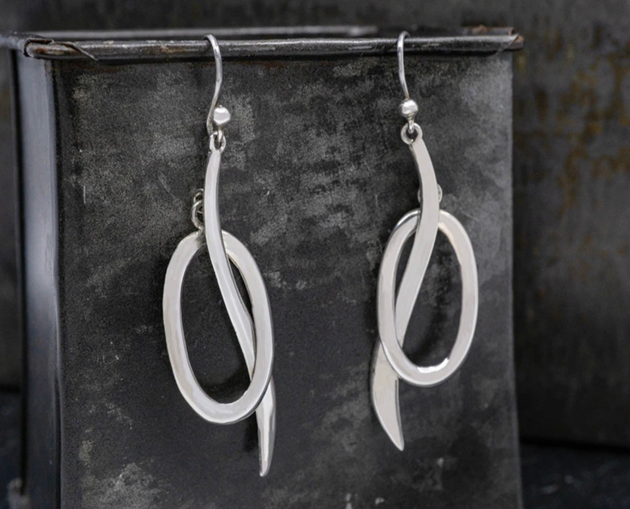 Pierced Oval Earrings on Hook