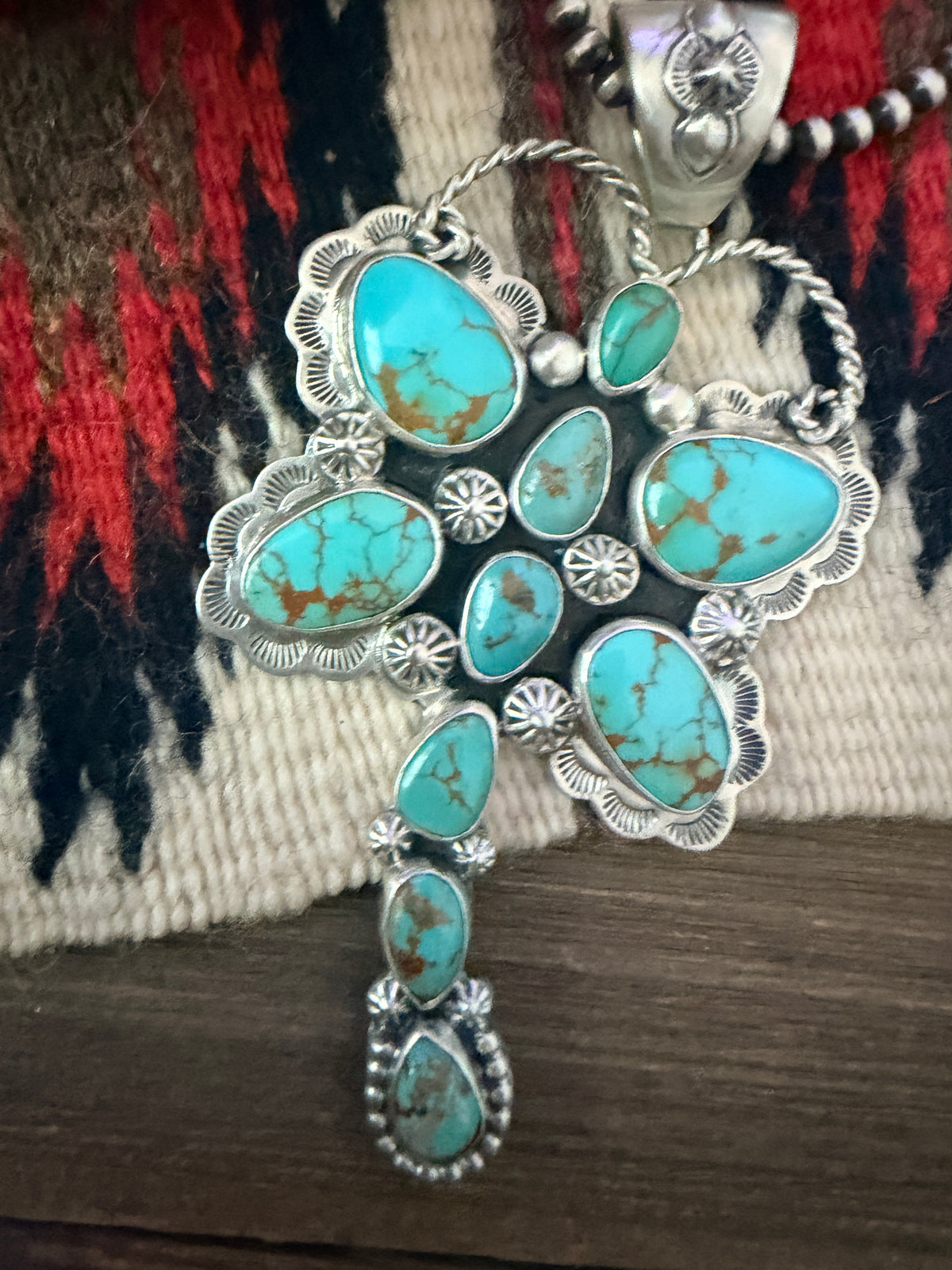 Handcrafted Sterling Silver & Turquoise Dragonfly Pendant by Alice McShirley