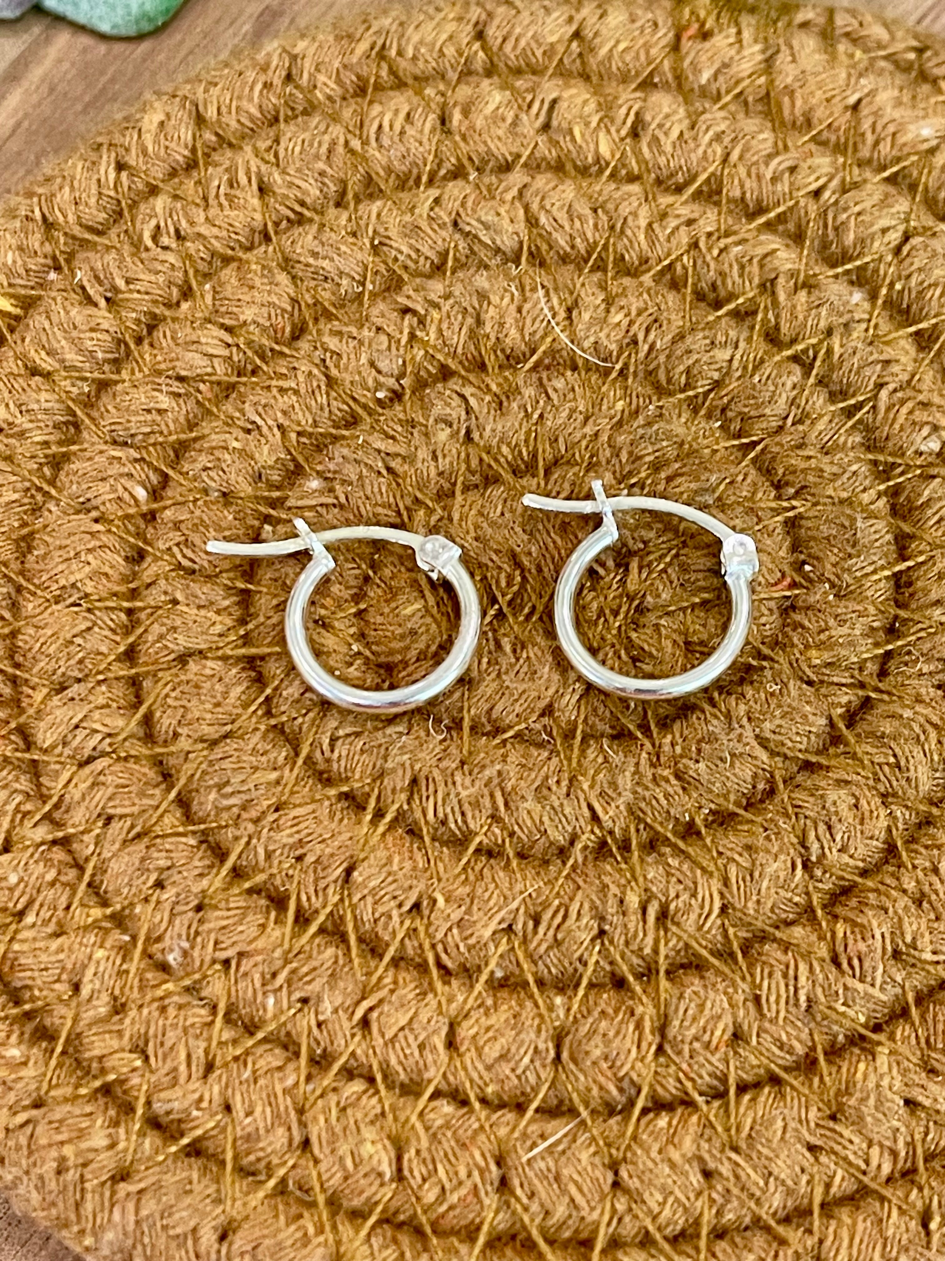 Handmade In Mexico Sterling Silver, Hoop Earrings