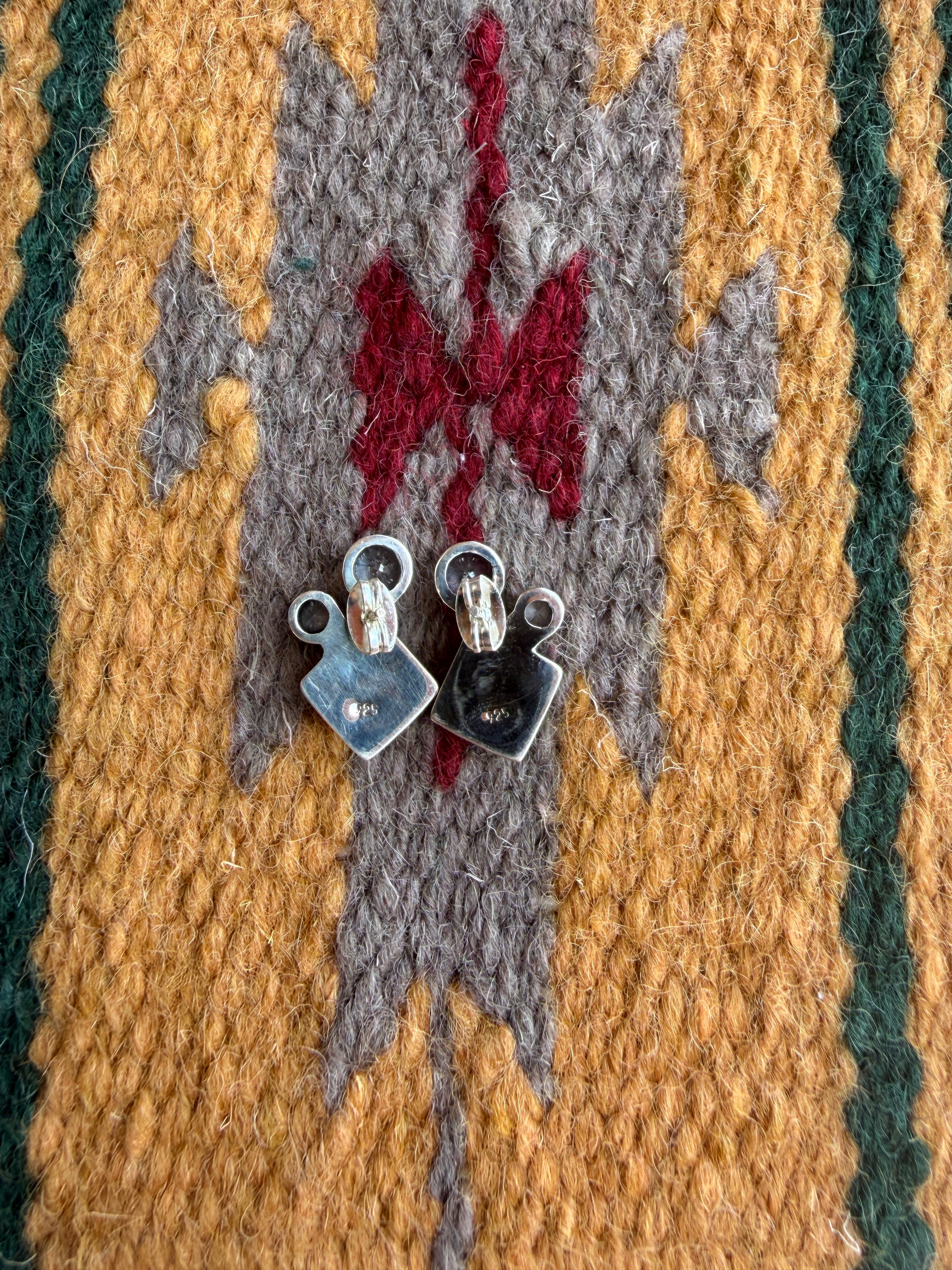 Handmade Turquoise & Sterling Silver Post Earrings