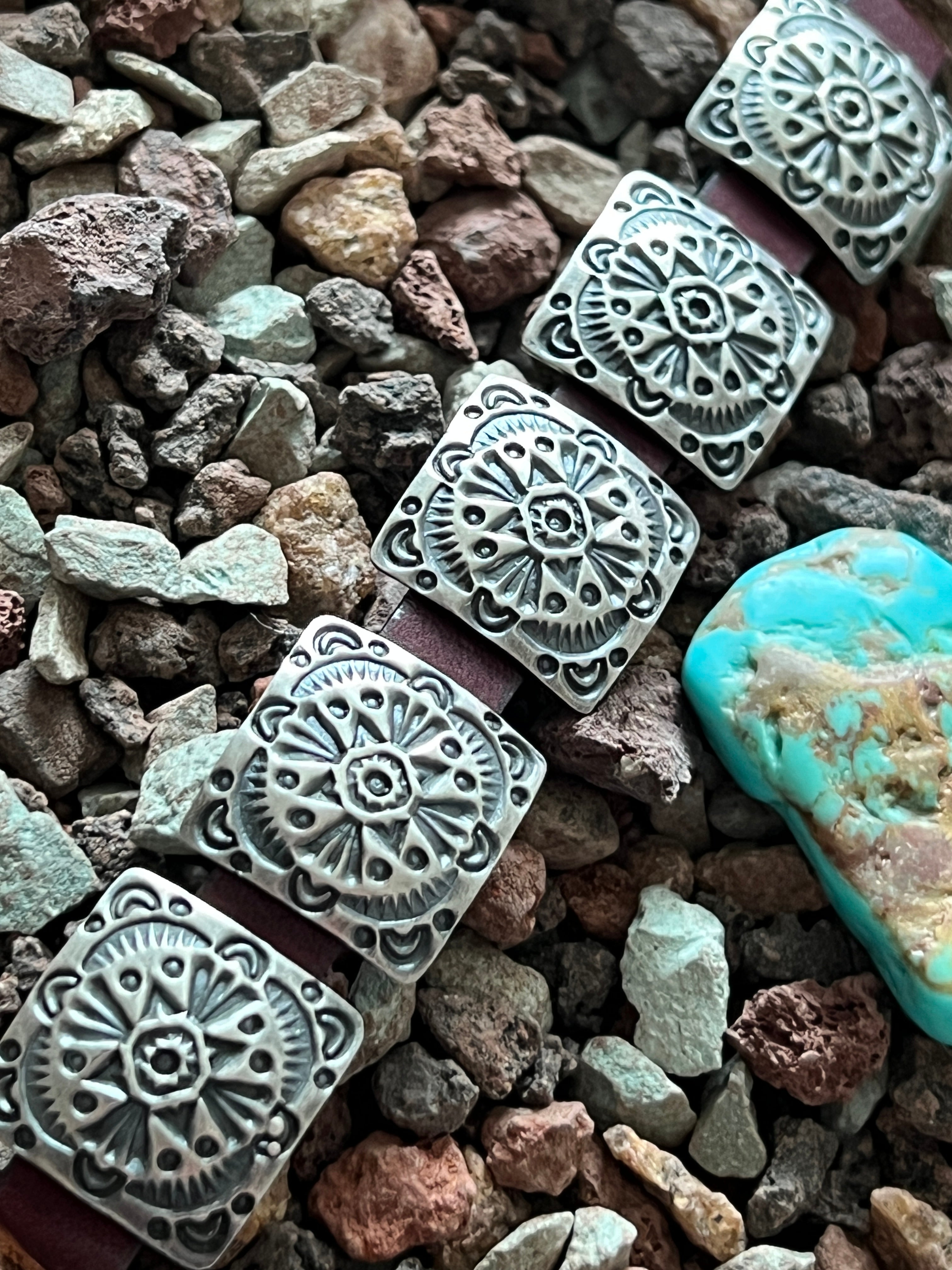 Sterling Silver Concho Slide, The Cross Winds