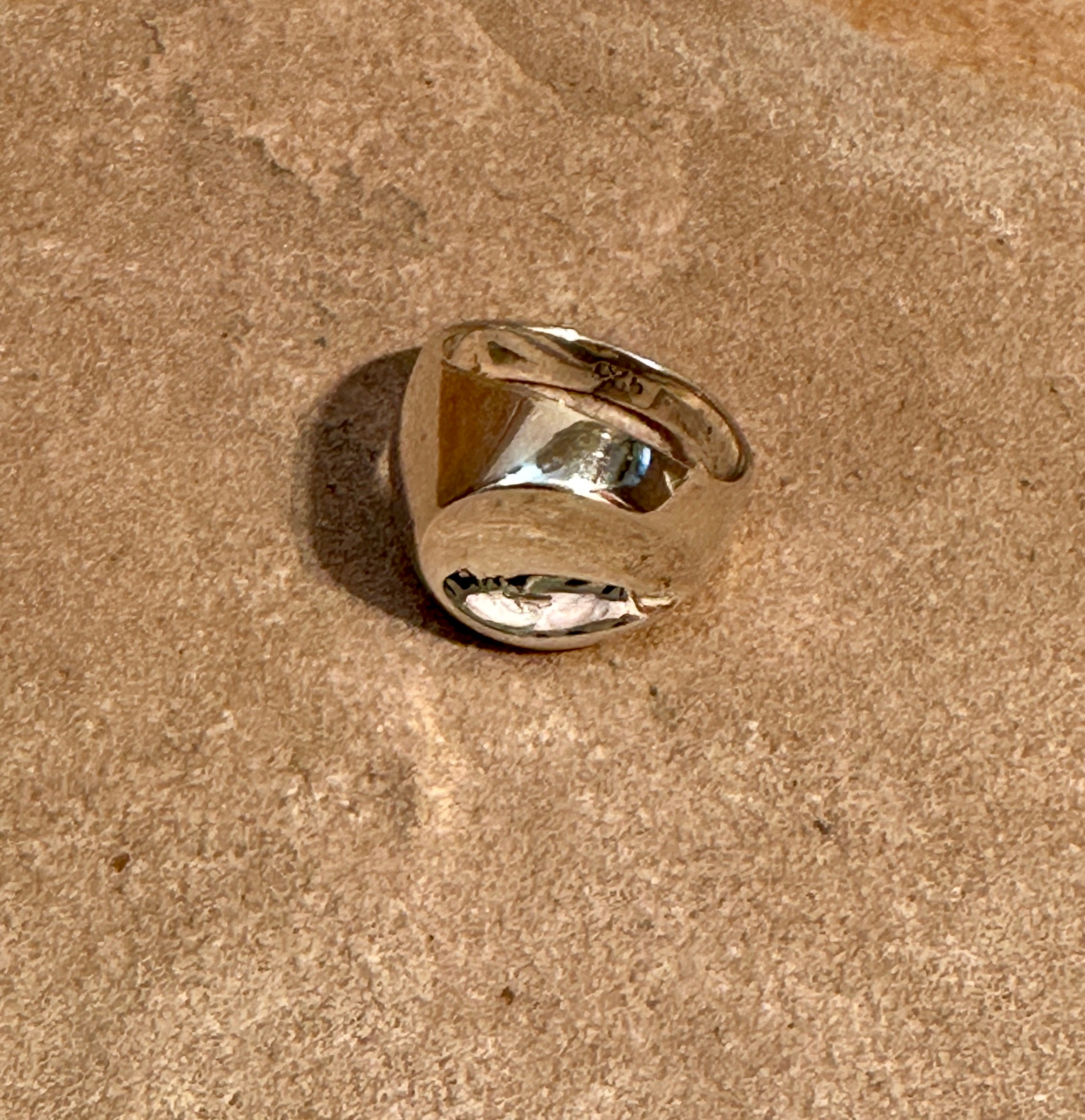 Heavy Thumbprint Ring Size 9