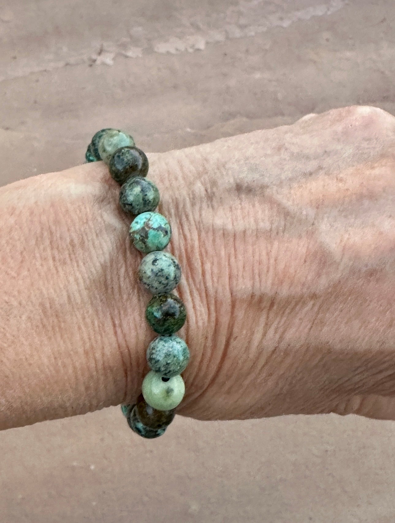 African Turquoise Jasper 8mm Beaded Stretch Bracelet
