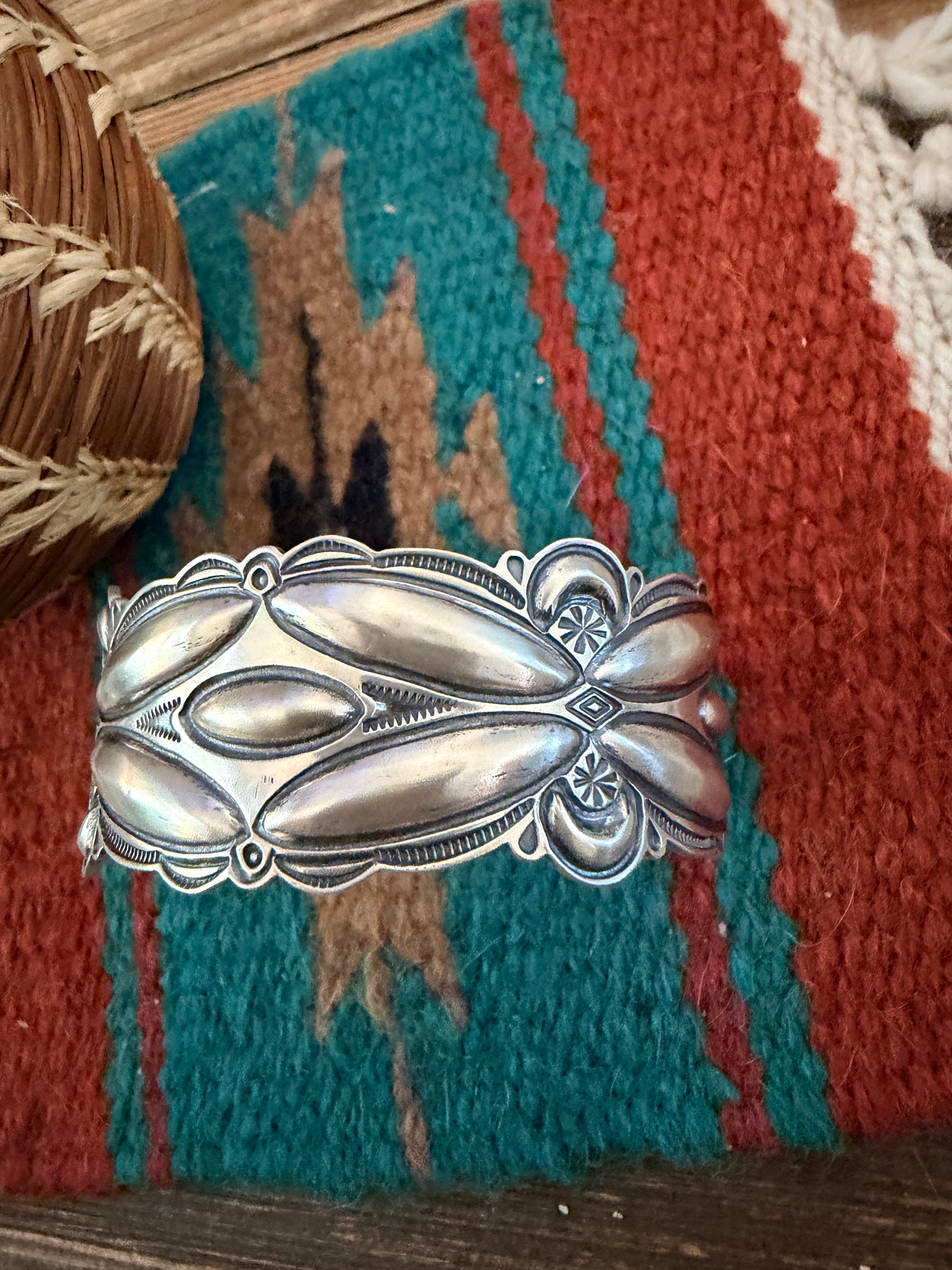 Handcrafted Sterling Silver Cuff Bracelet by Roland Dixson