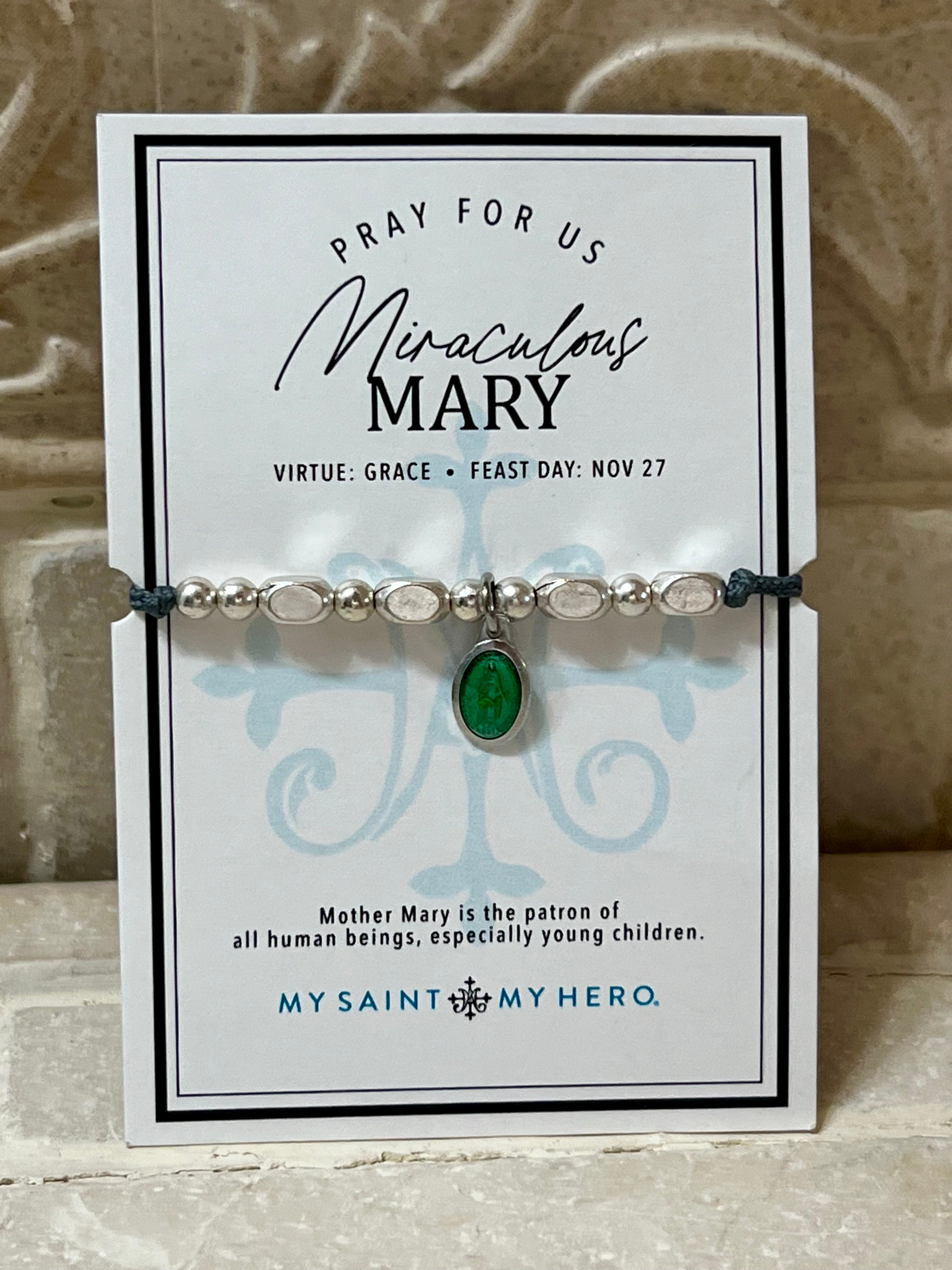 Miraculous Mary Little Saints Bracelet- Beige