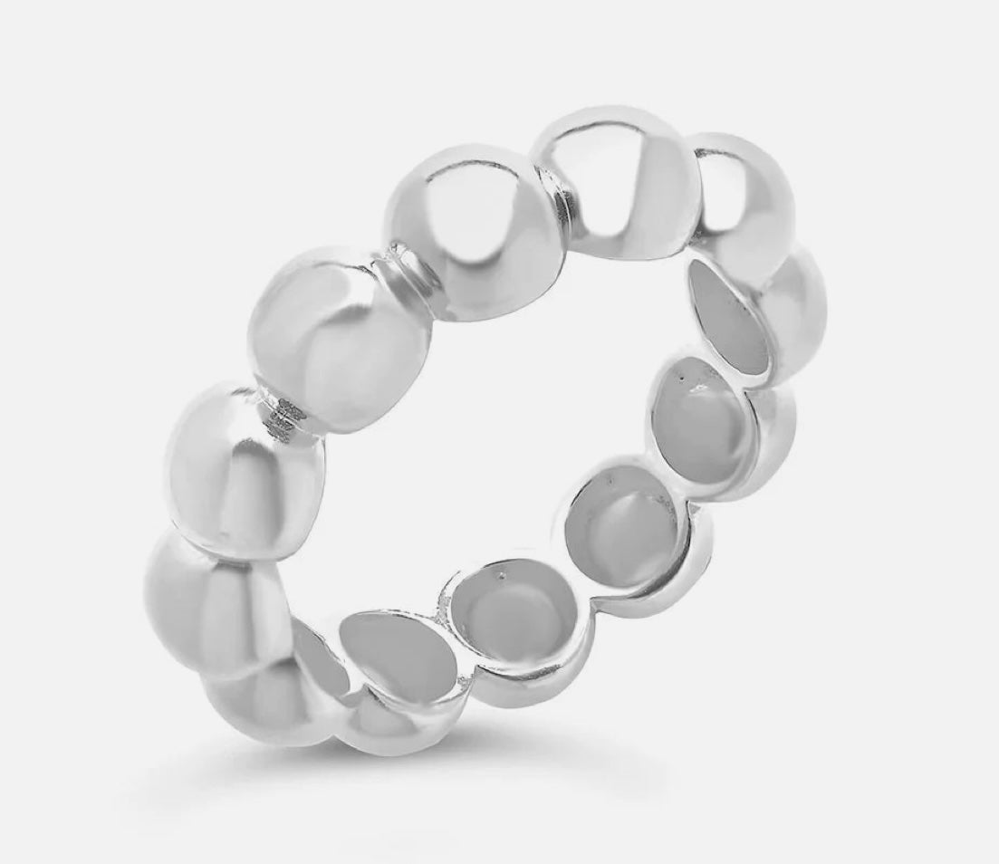 Sterling Silver Chunky Bubble Ring Sz 7