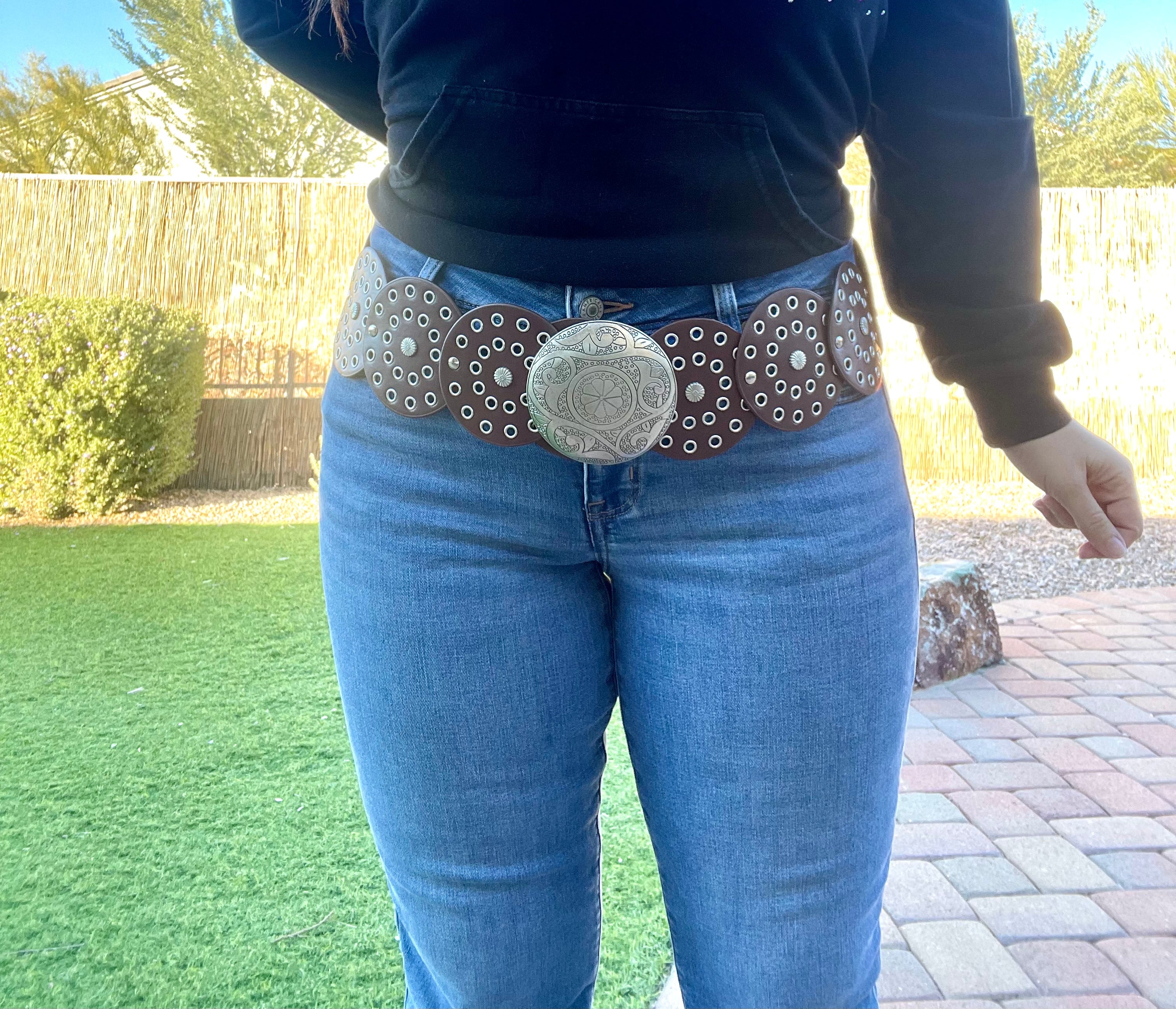 Handmade Brown Round Belt 44.5”