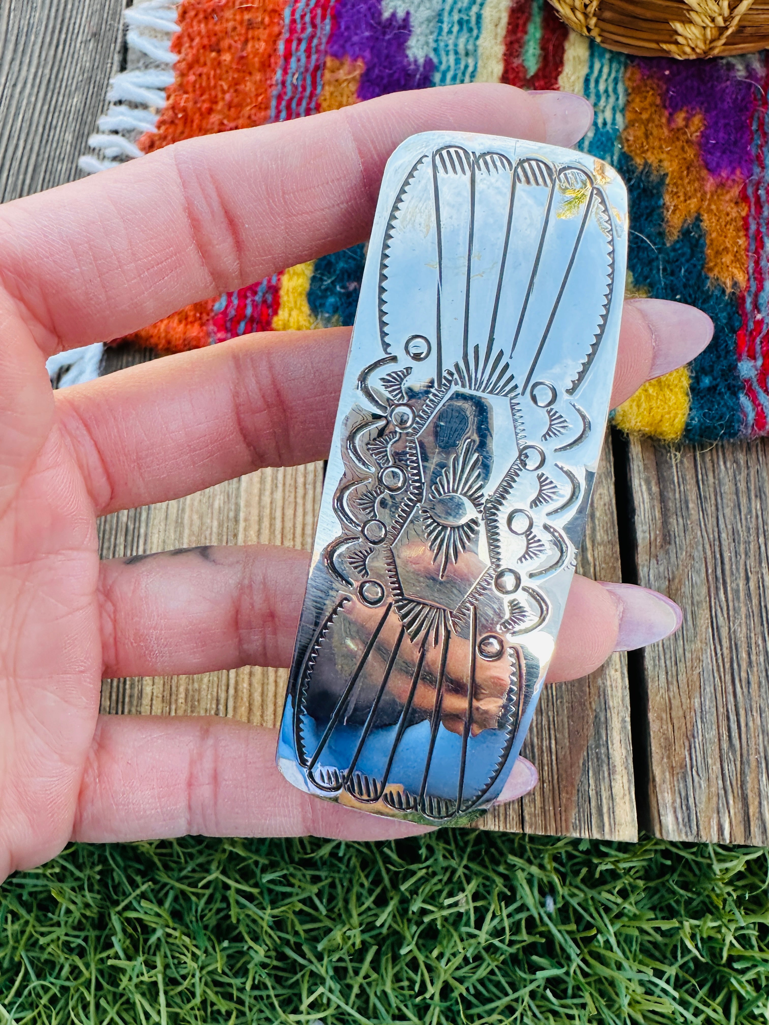 Handcrafted Sterling Silver Hair Barrette