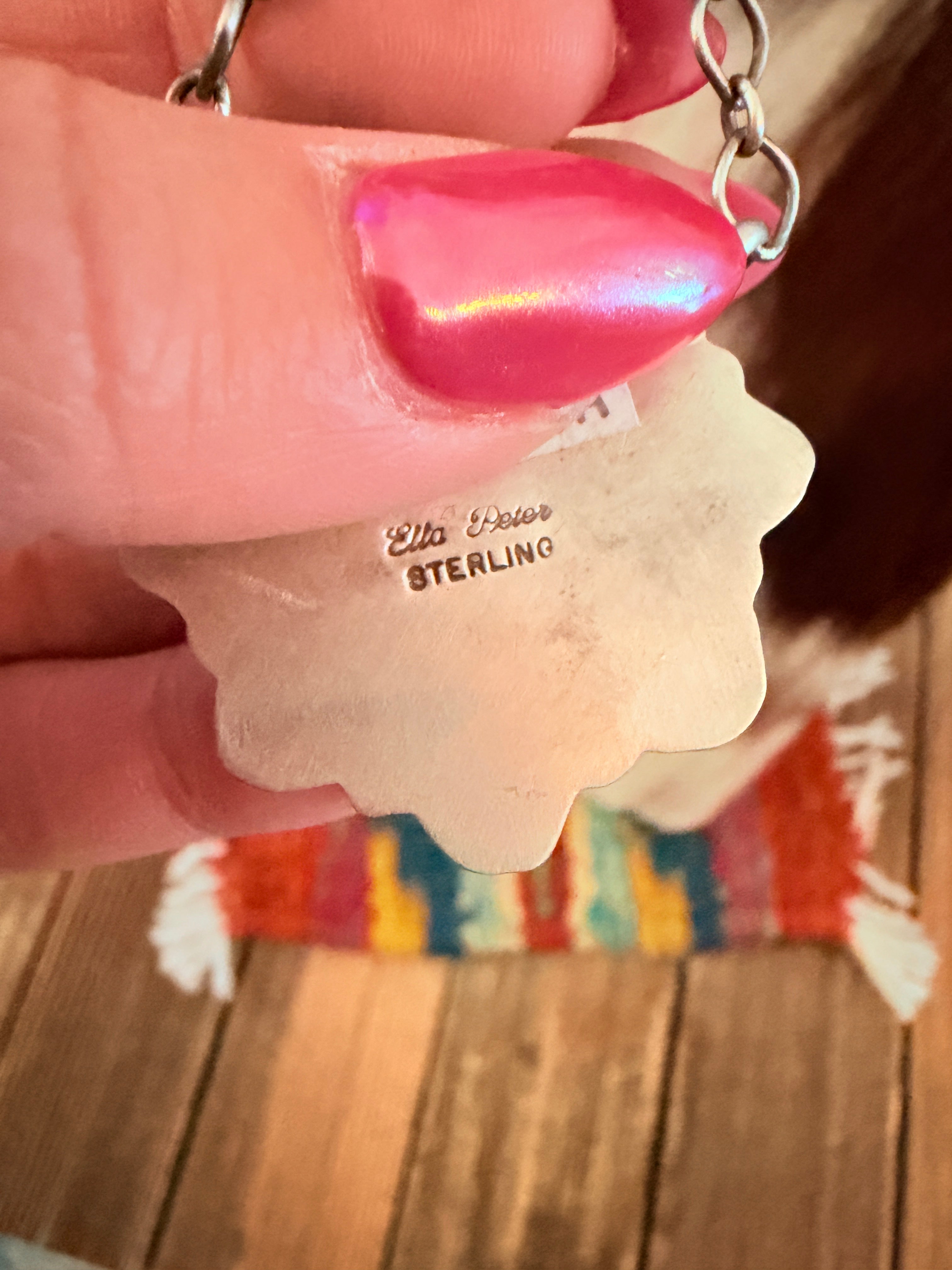 Handcrafted Turquoise & Sterling Silver Cluster Necklace by Ella Peter