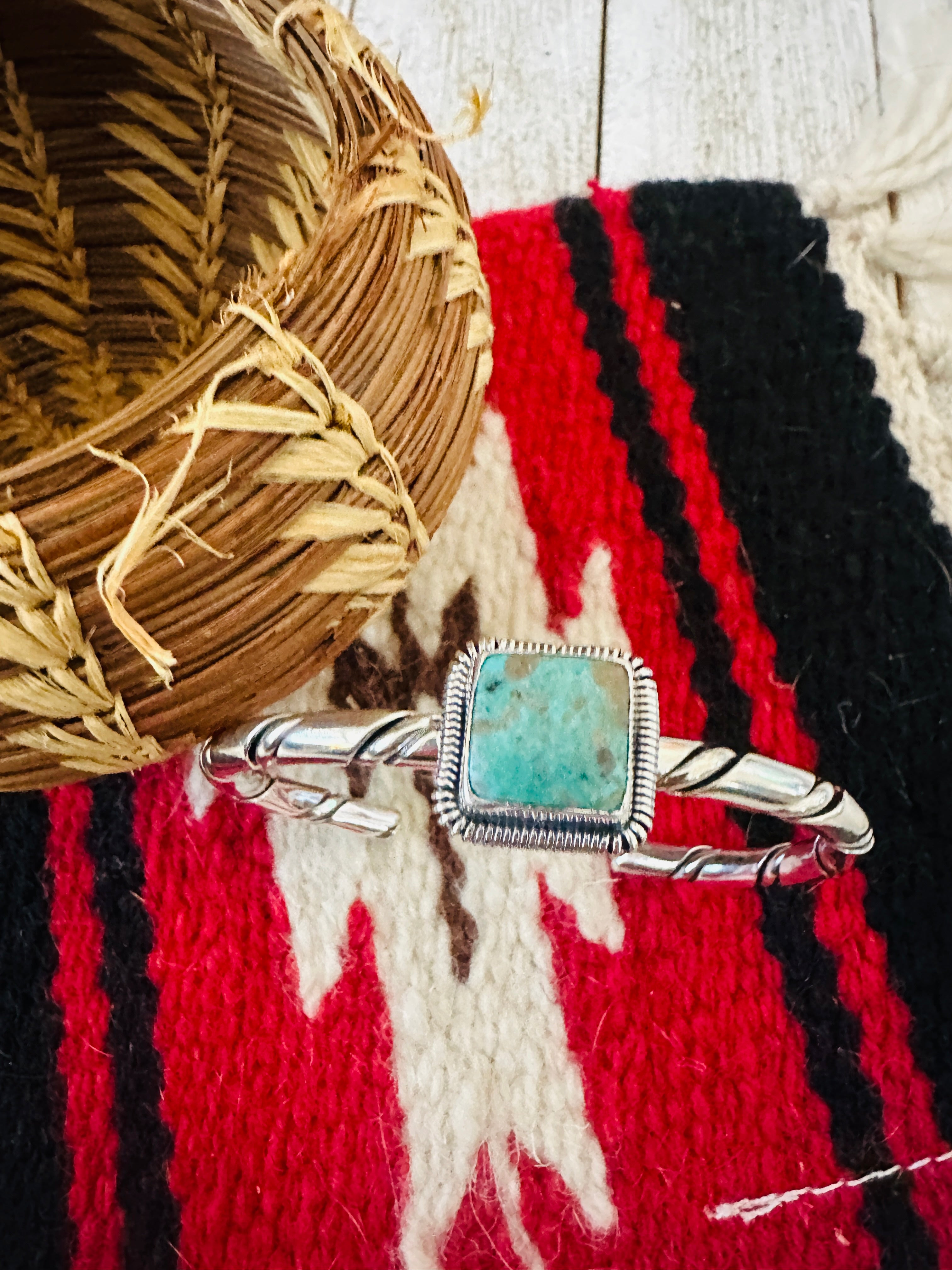 Handcrafted Sterling Silver & Turquoise Cuff Bracelet