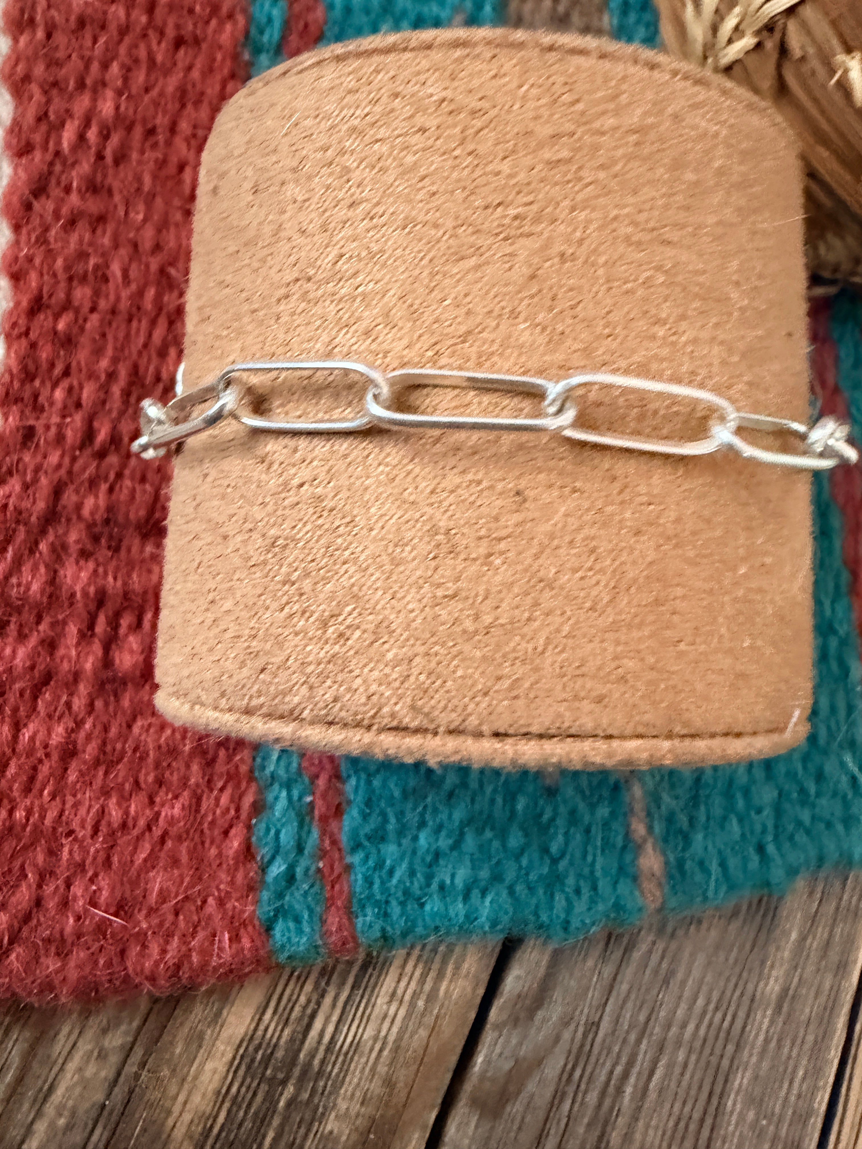 Handmade Sterling Silver Paperclip Link Bracelet