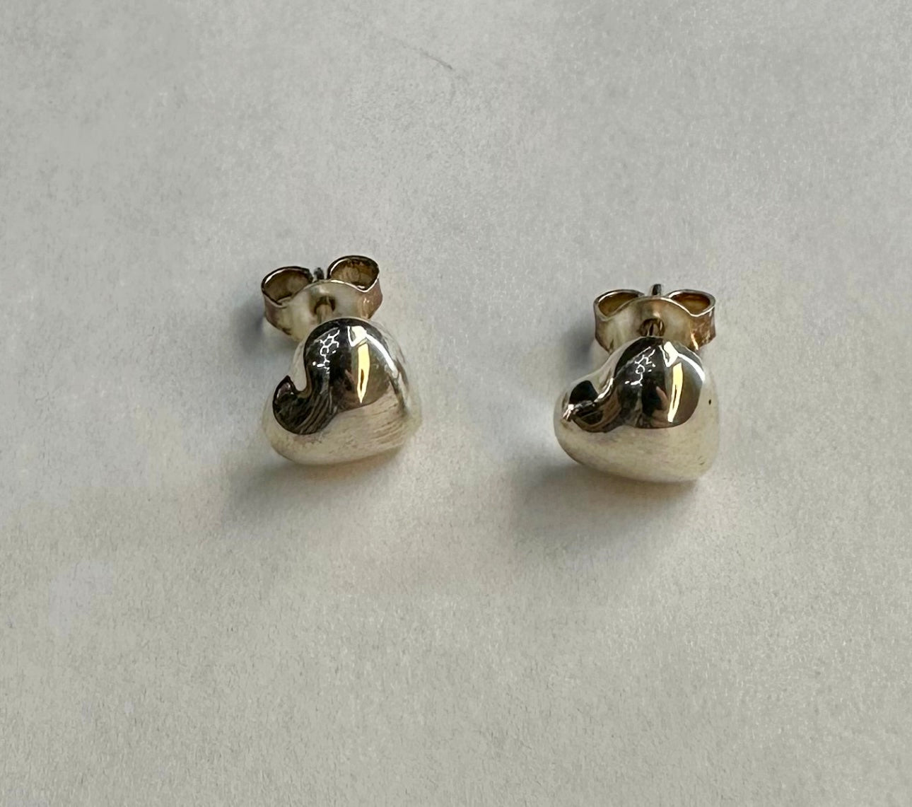 Puffed Heart Stud Earrings