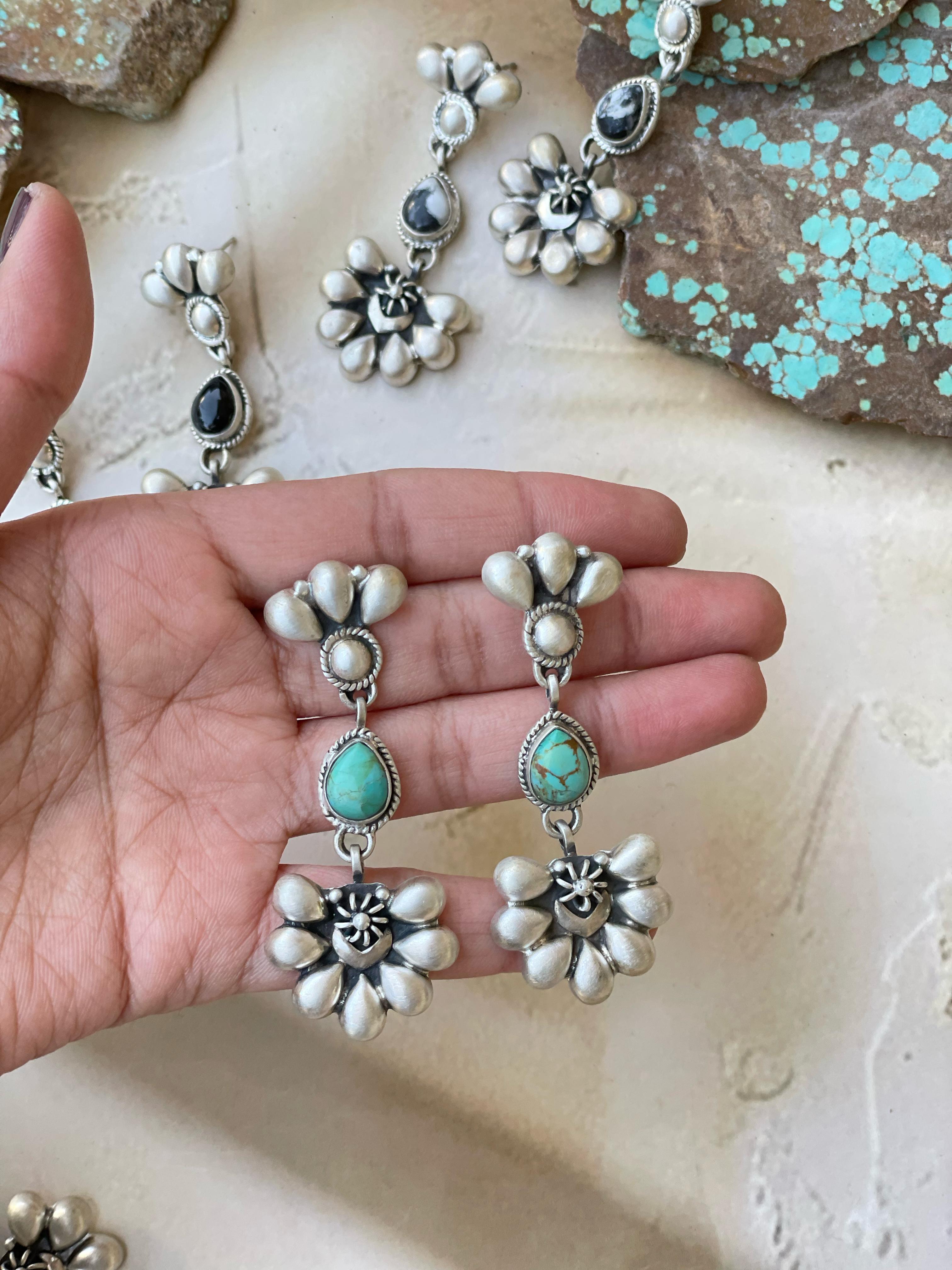 Handmade Sterling Silver Post Dangle Earring