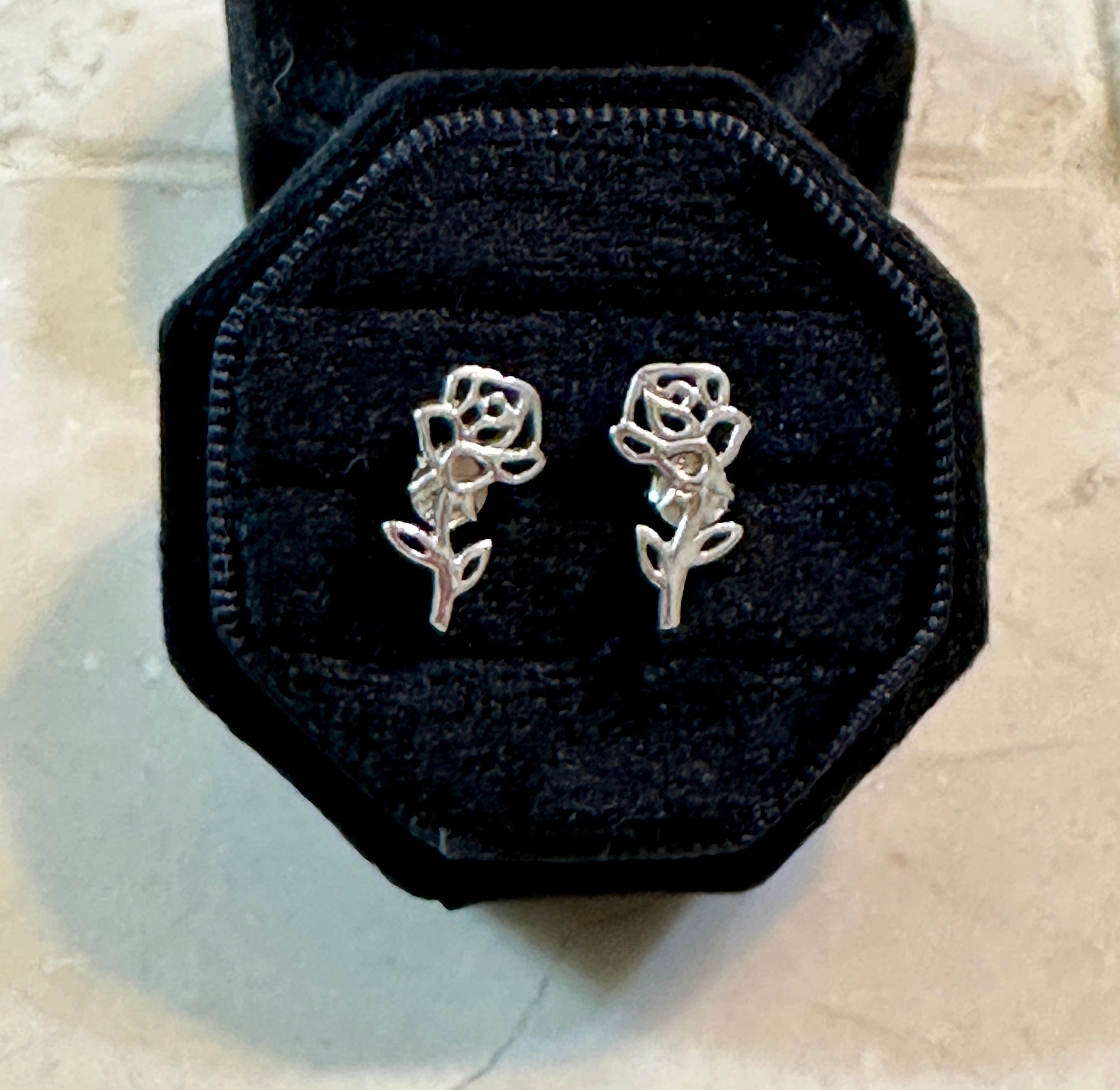 Sterling Silver Birthday Flower Stud Earrings June