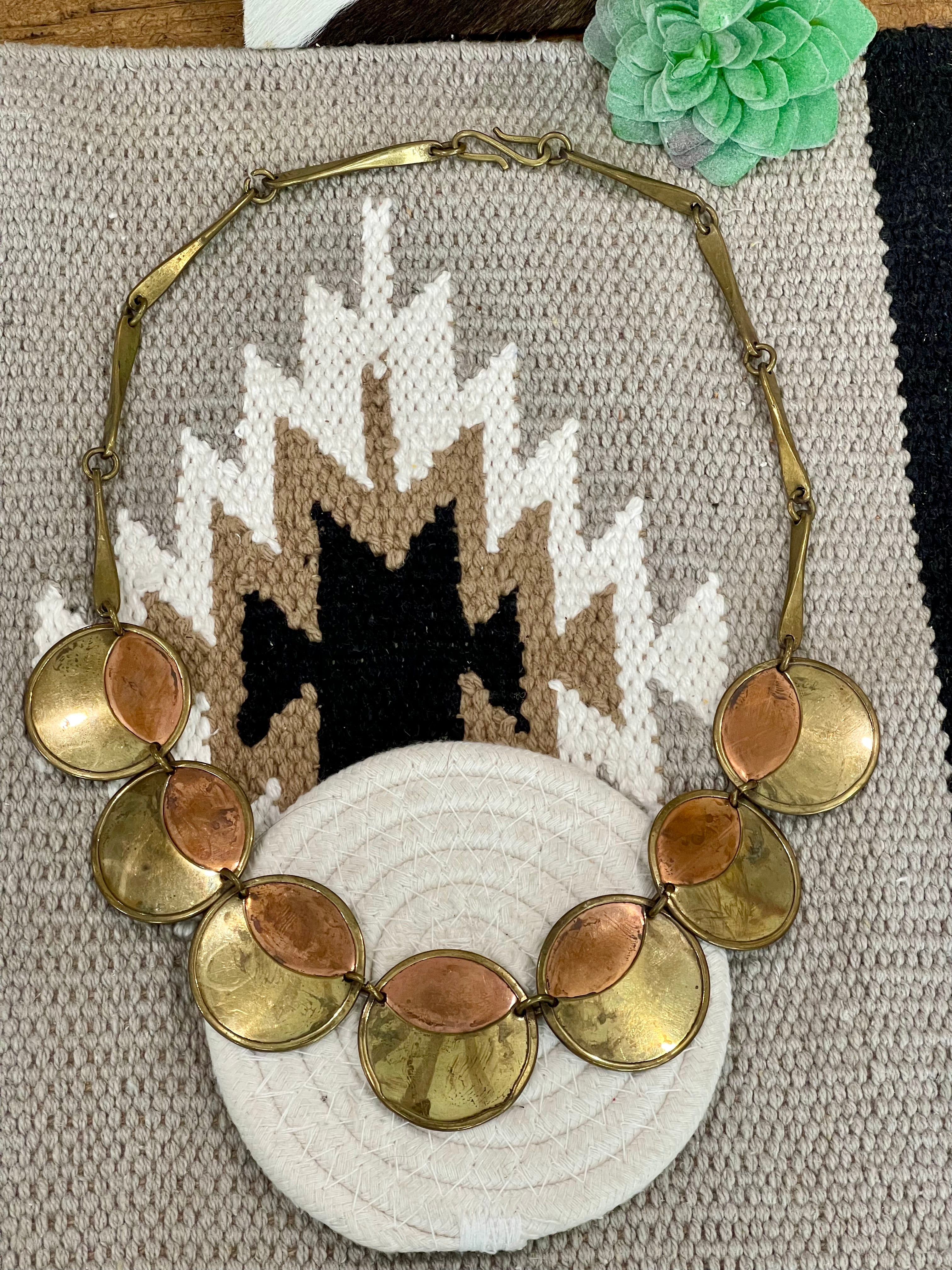 Vintage Handmade Copper Necklace