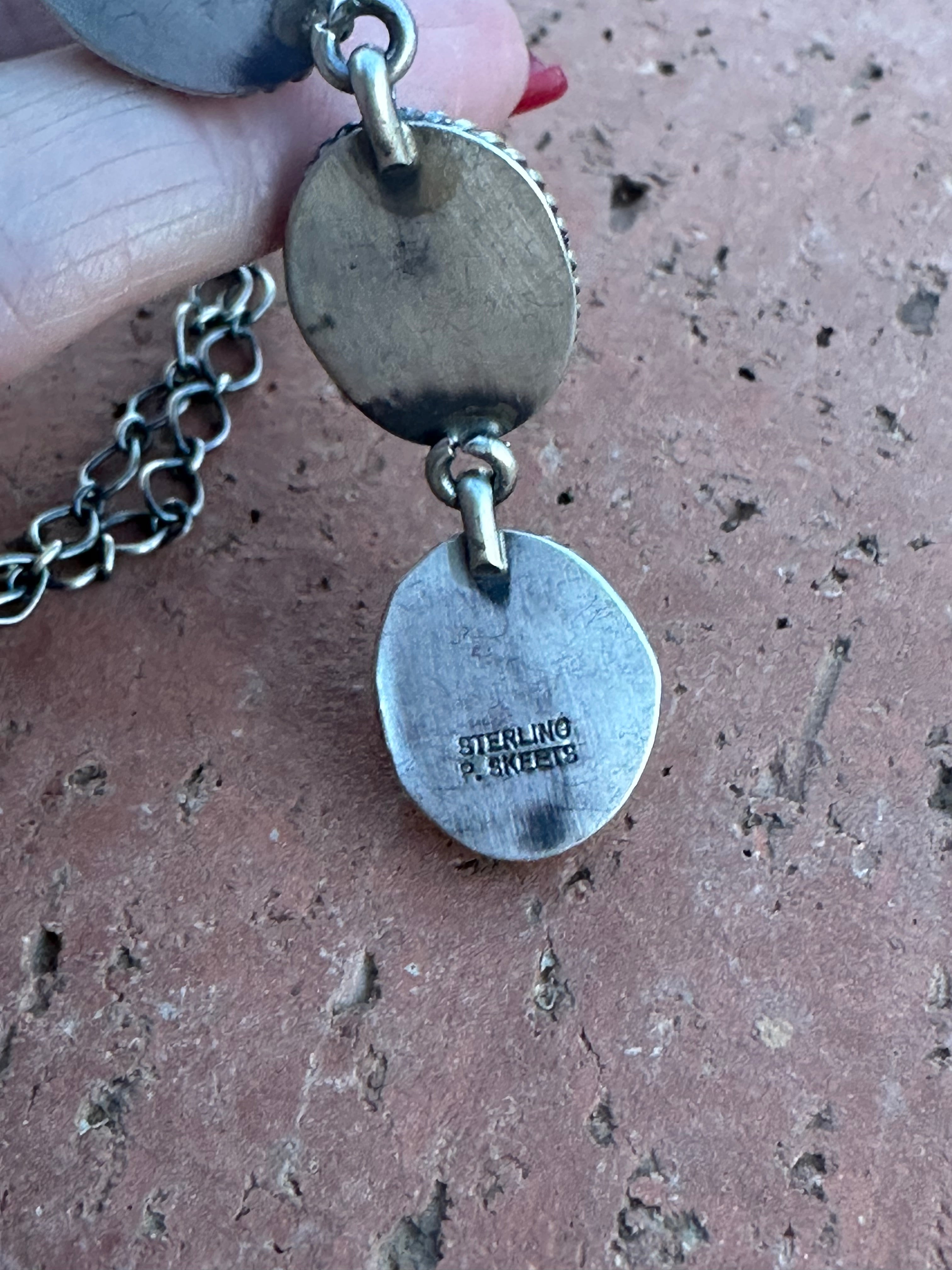 Handcrafted Queen Pink Conch & Sterling Silver Drop Necklace