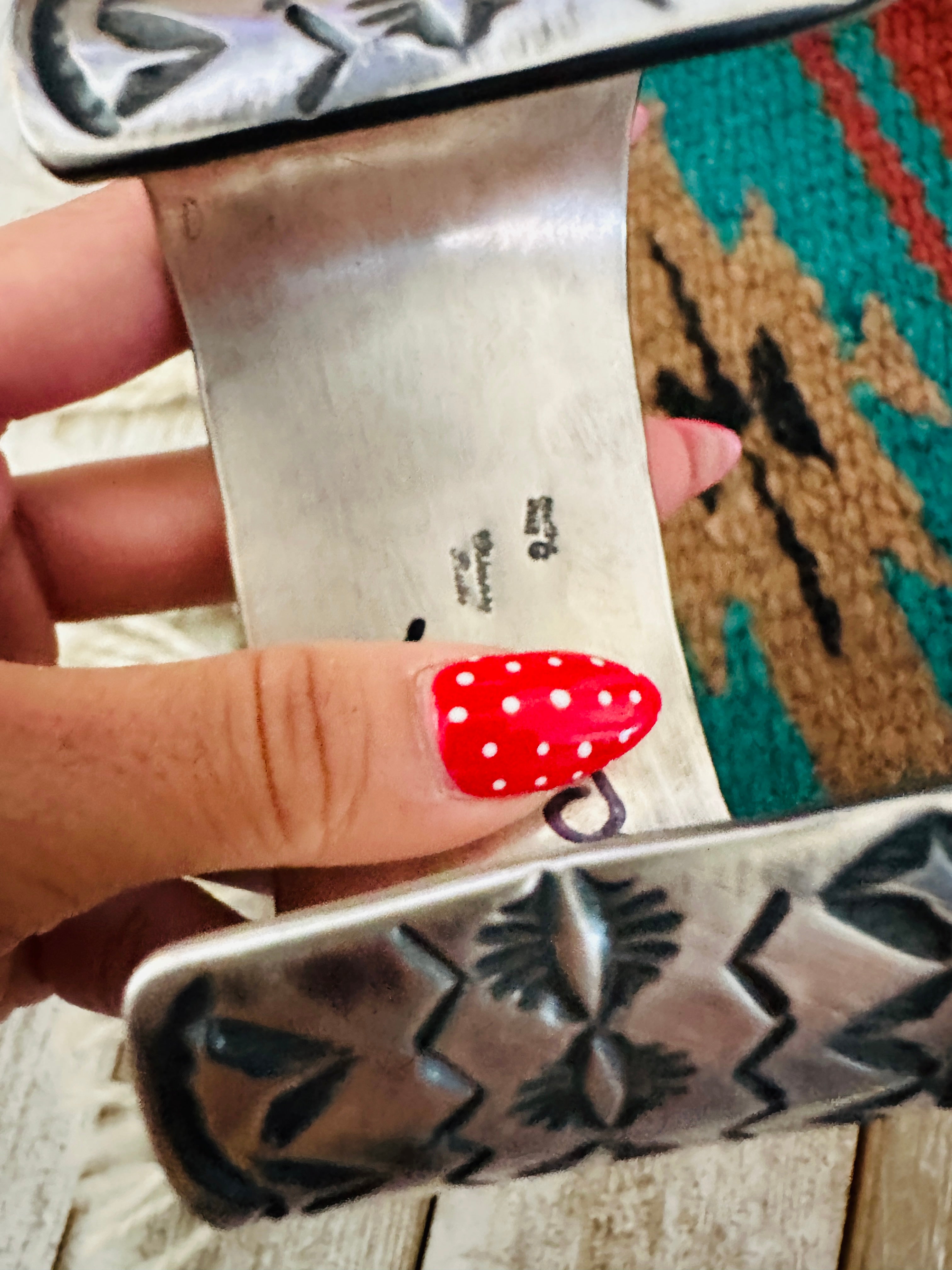 Handcrafted Sterling Silver & Golden Hills Turquoise Cuff Bracelet by Chimney Butte /