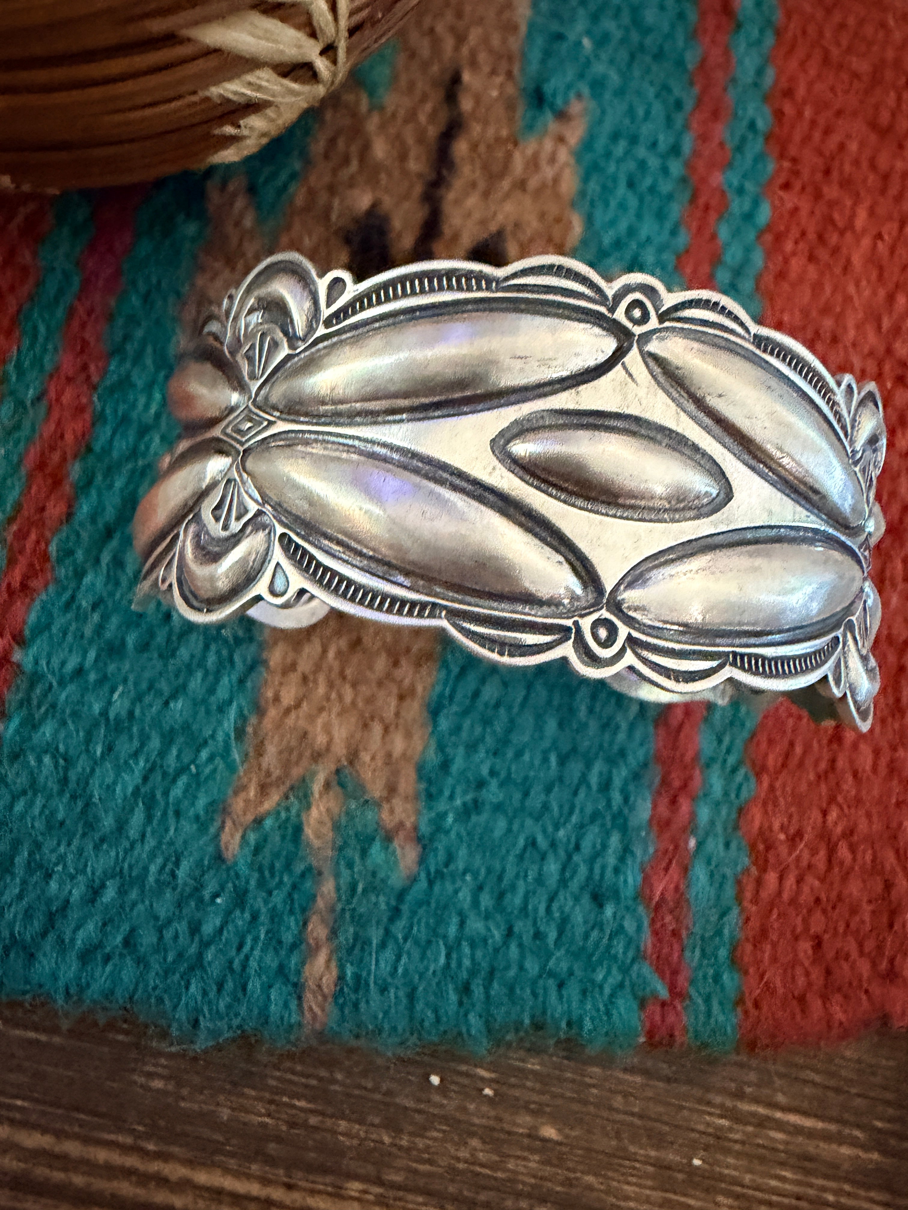Handcrafted Sterling Silver Cuff Bracelet by Roland Dixson