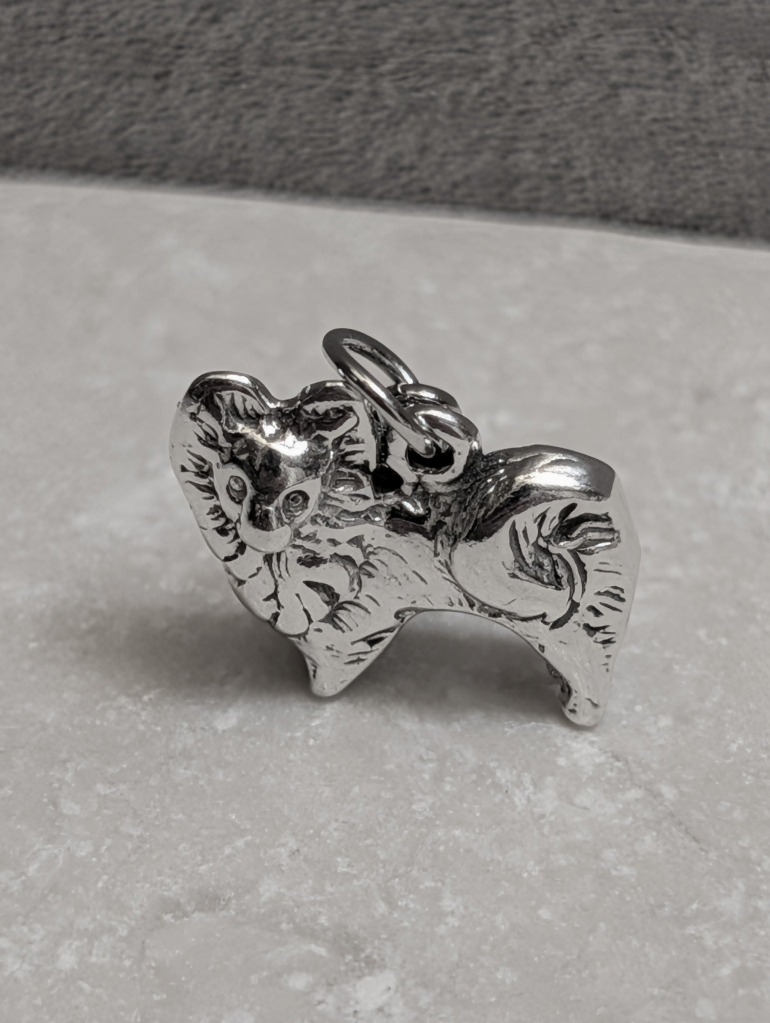 Handcrafted Sterling Silver Pomeranian Dog Charm