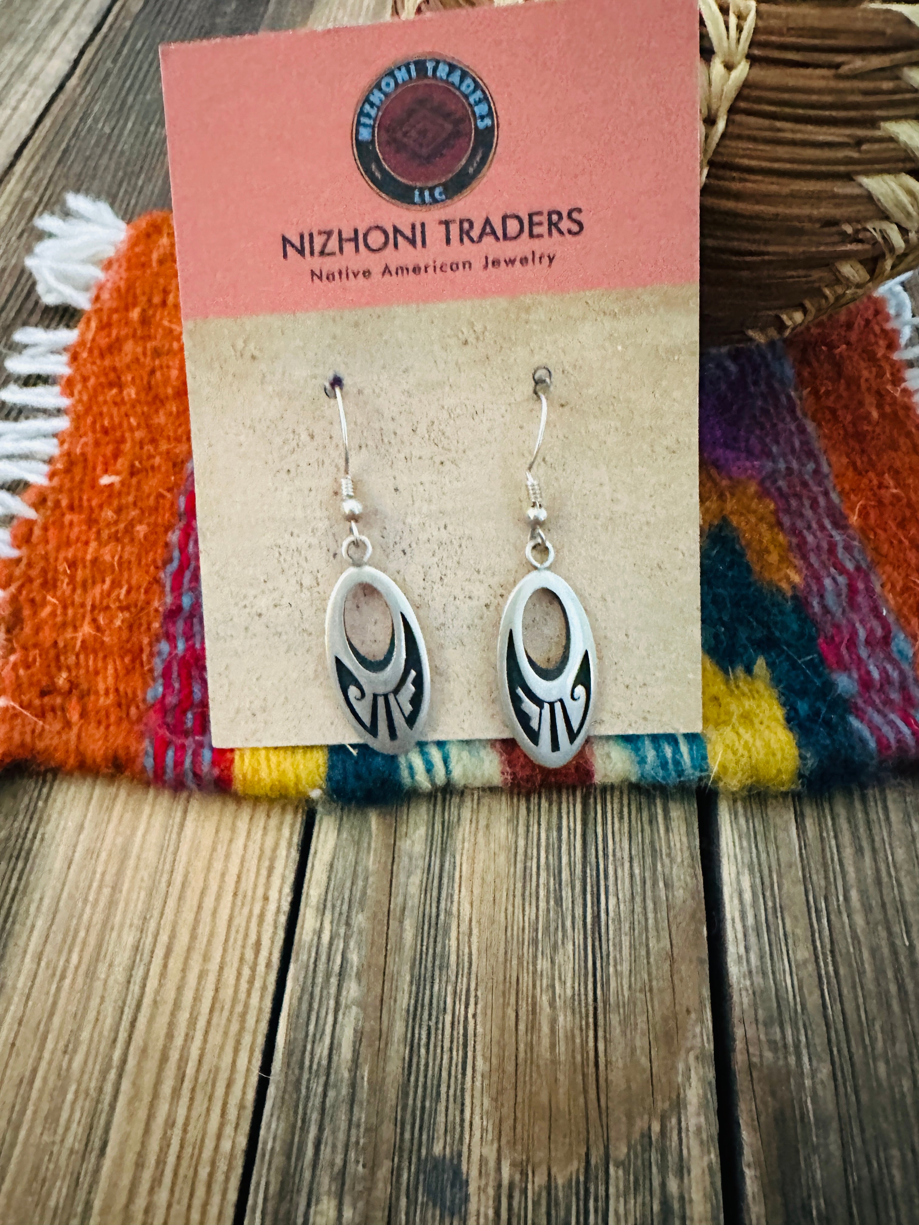 Handcrafted Old Pawn Sterling Silver Dangle Earrings