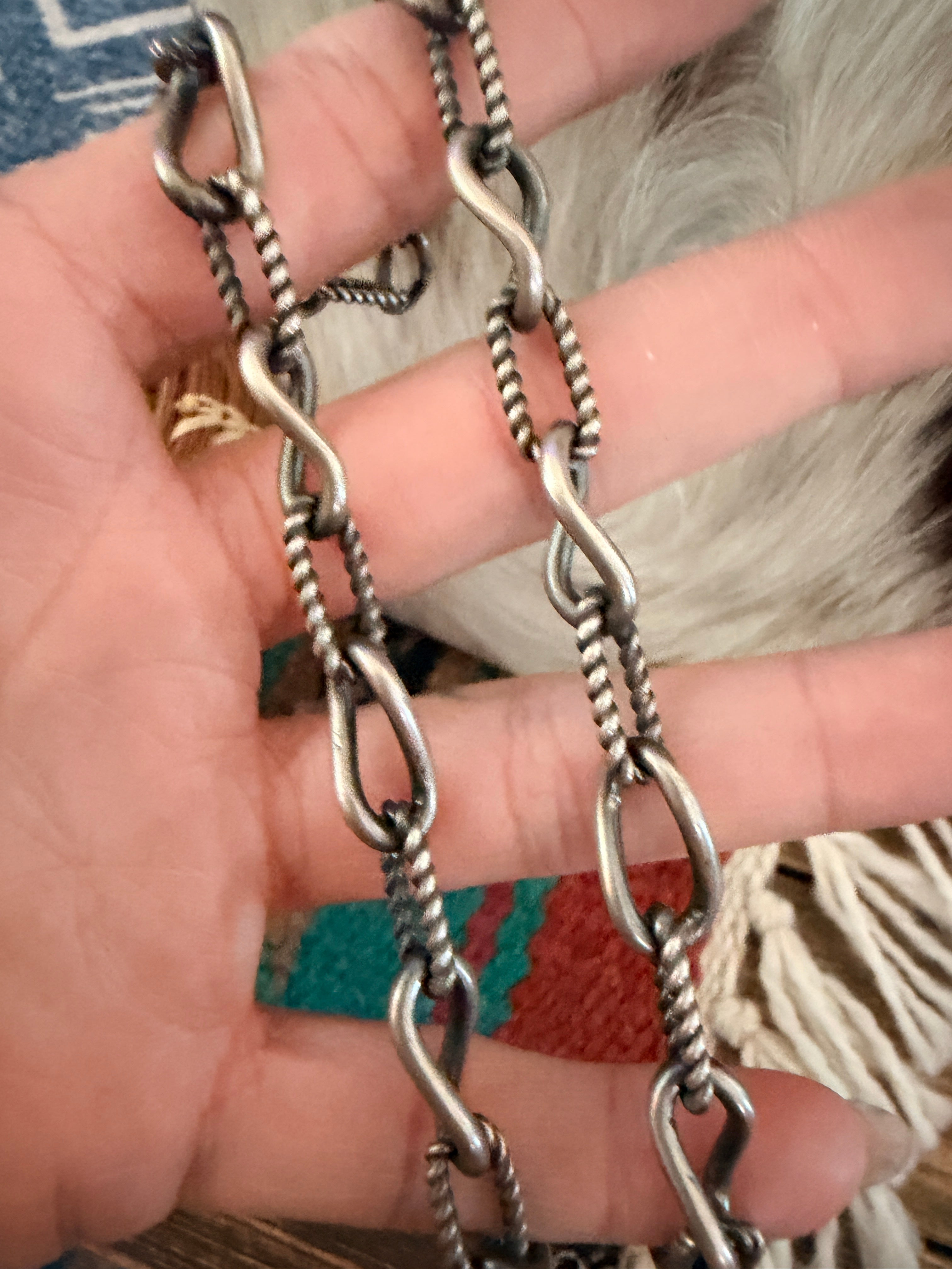 Handcrafted 24” Sterling Silver Chain Necklace