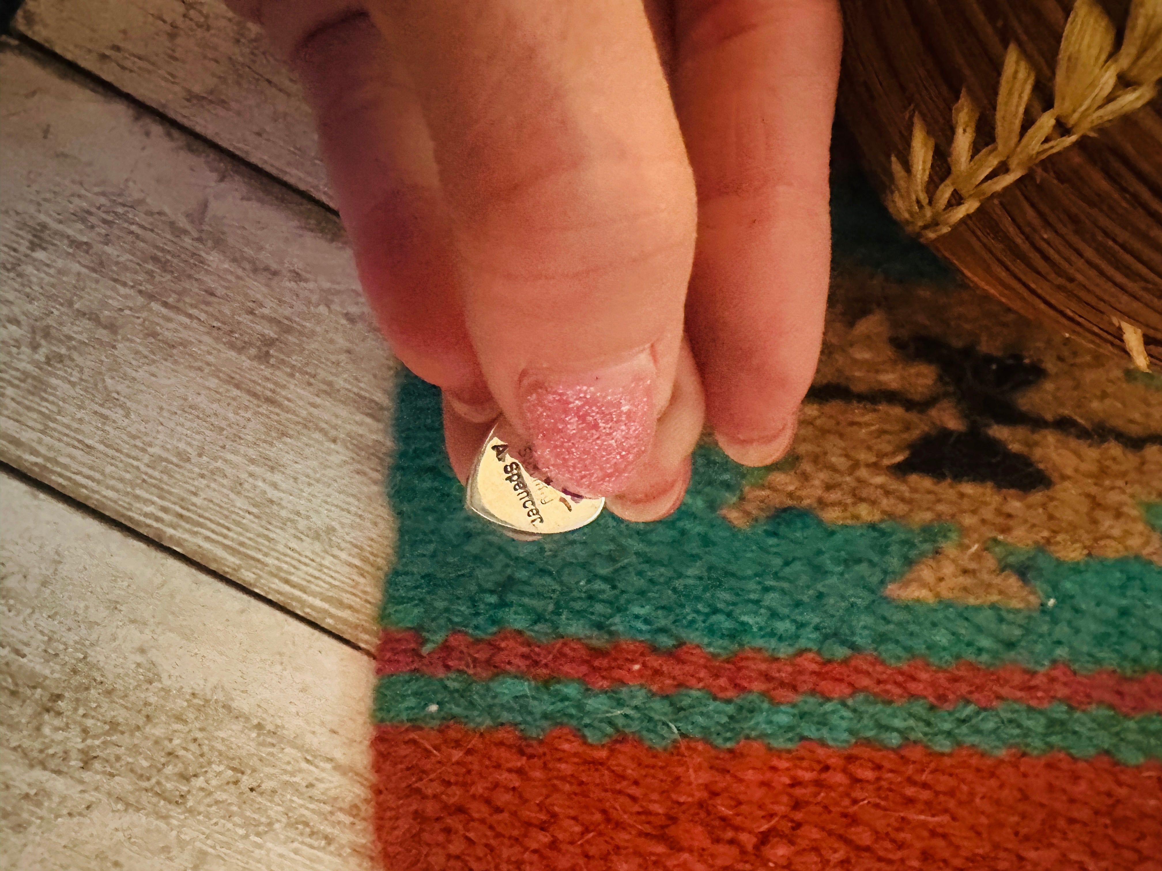 Handcrafted Turquoise & Sterling Silver Inlay Heart Pendant