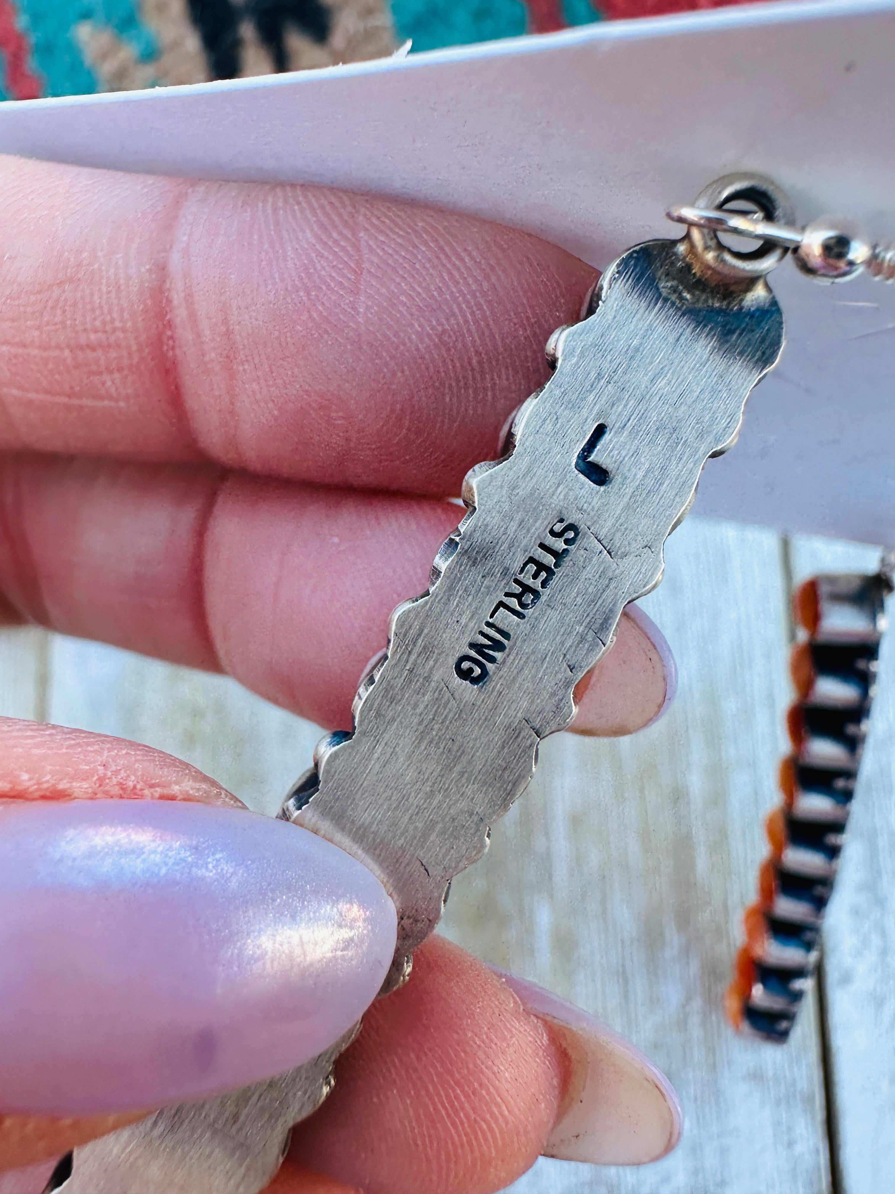 Handcrafted Orange Spiny Oyster & Sterling Silver Dangle Earrings