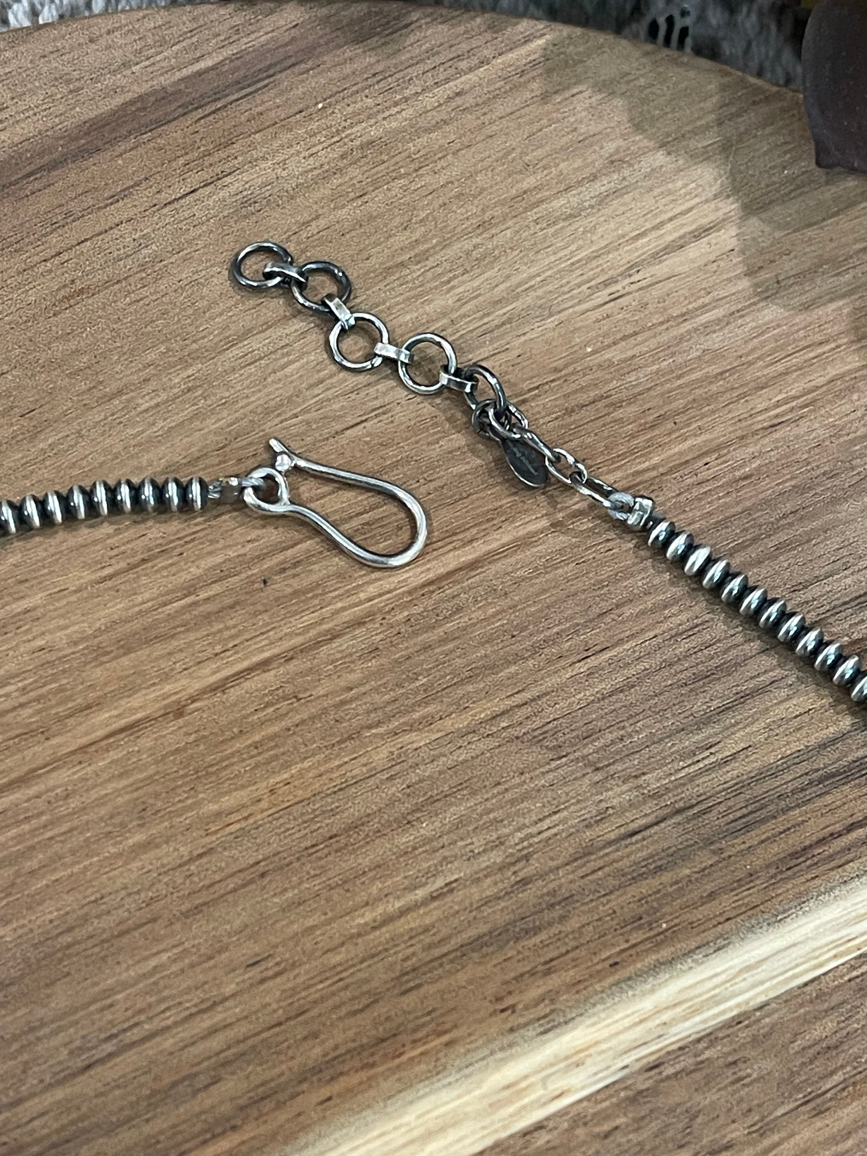 Handmade Sterling Silver 3mm 18” Beaded Necklace