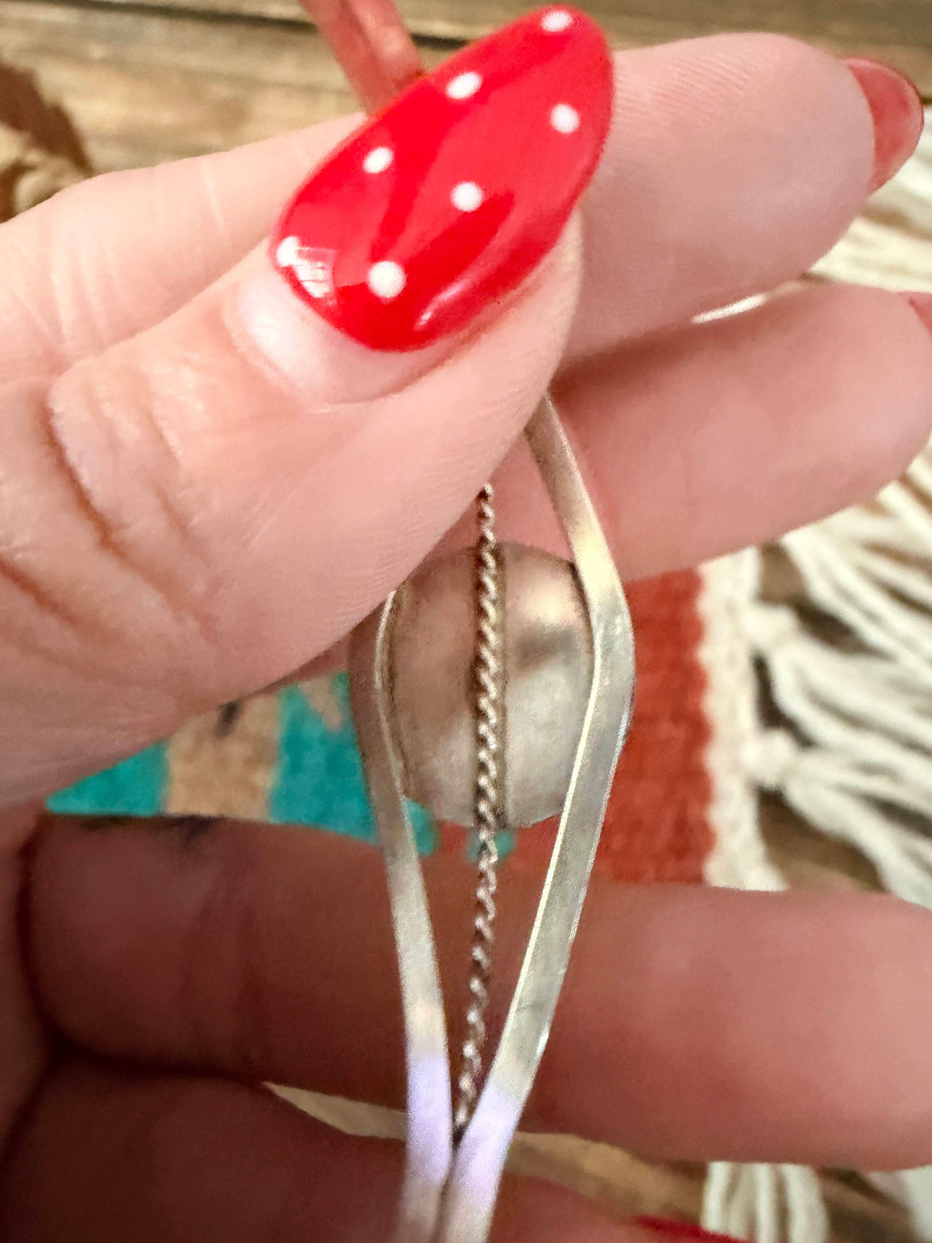 Handcrafted Coral & Sterling Silver Baby Cuff Bracelet