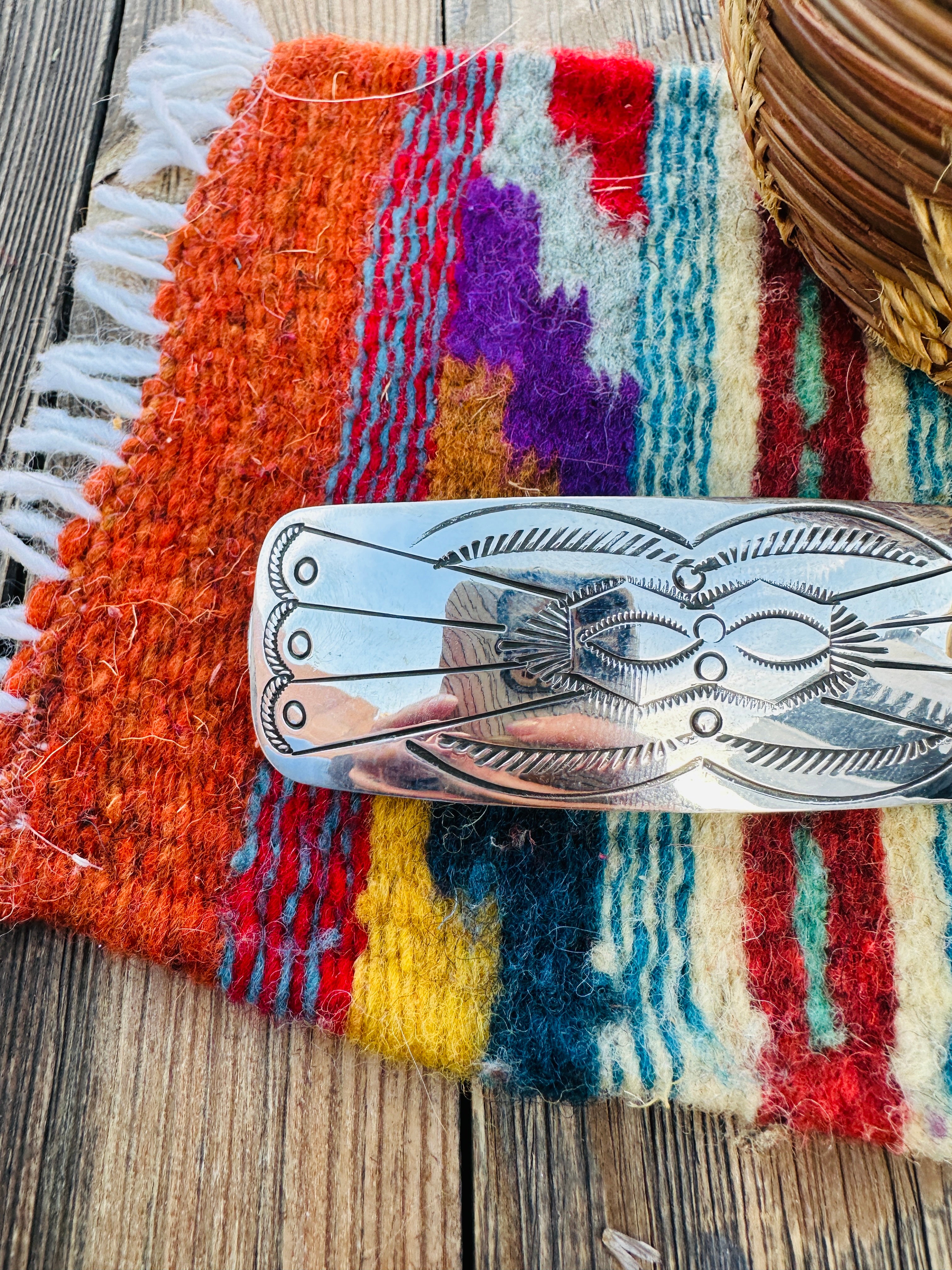 Handcrafted Sterling Silver Hair Barrette