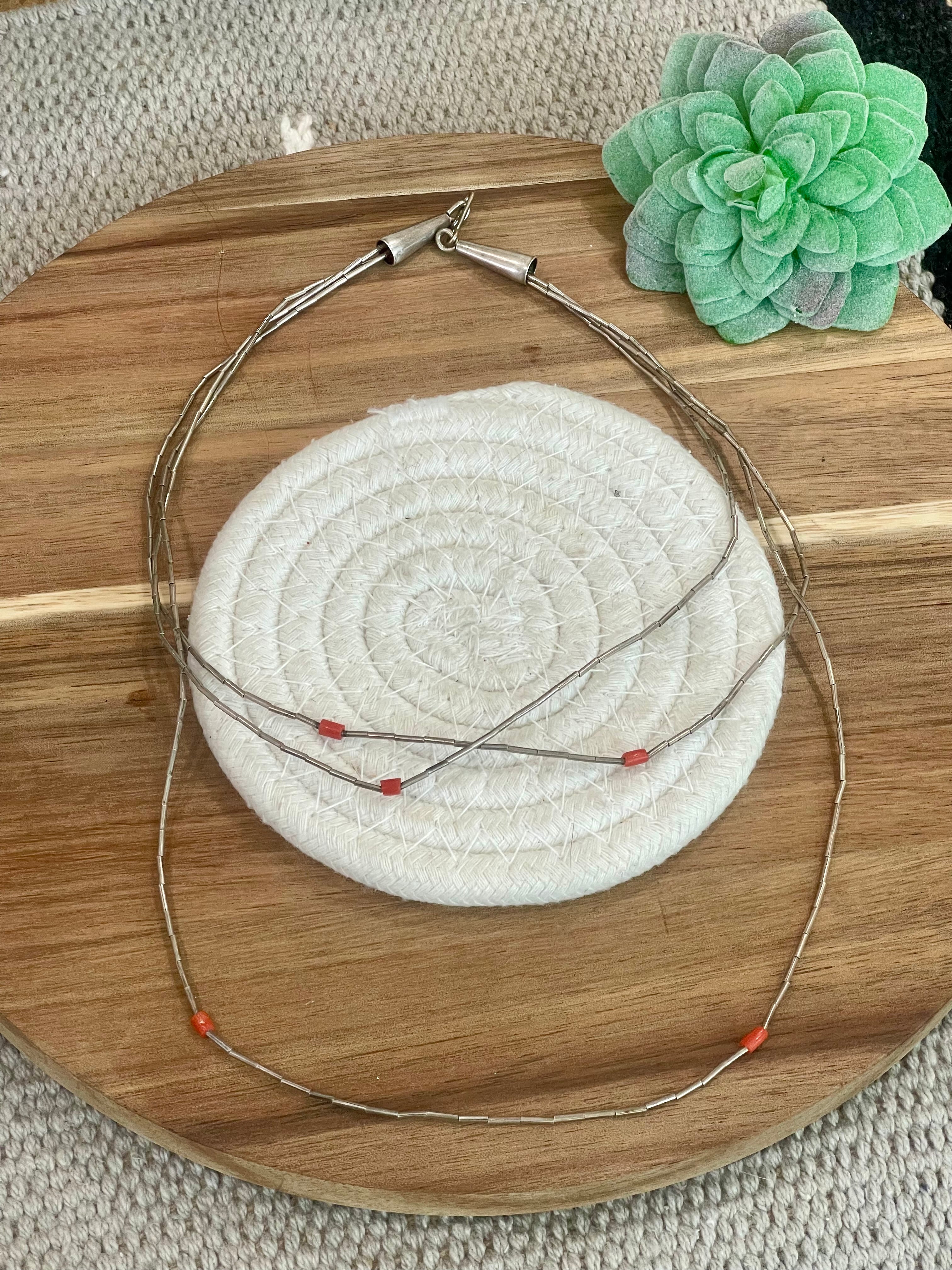 The Bijoux Vault Vintage 3 Strand Beaded Necklace