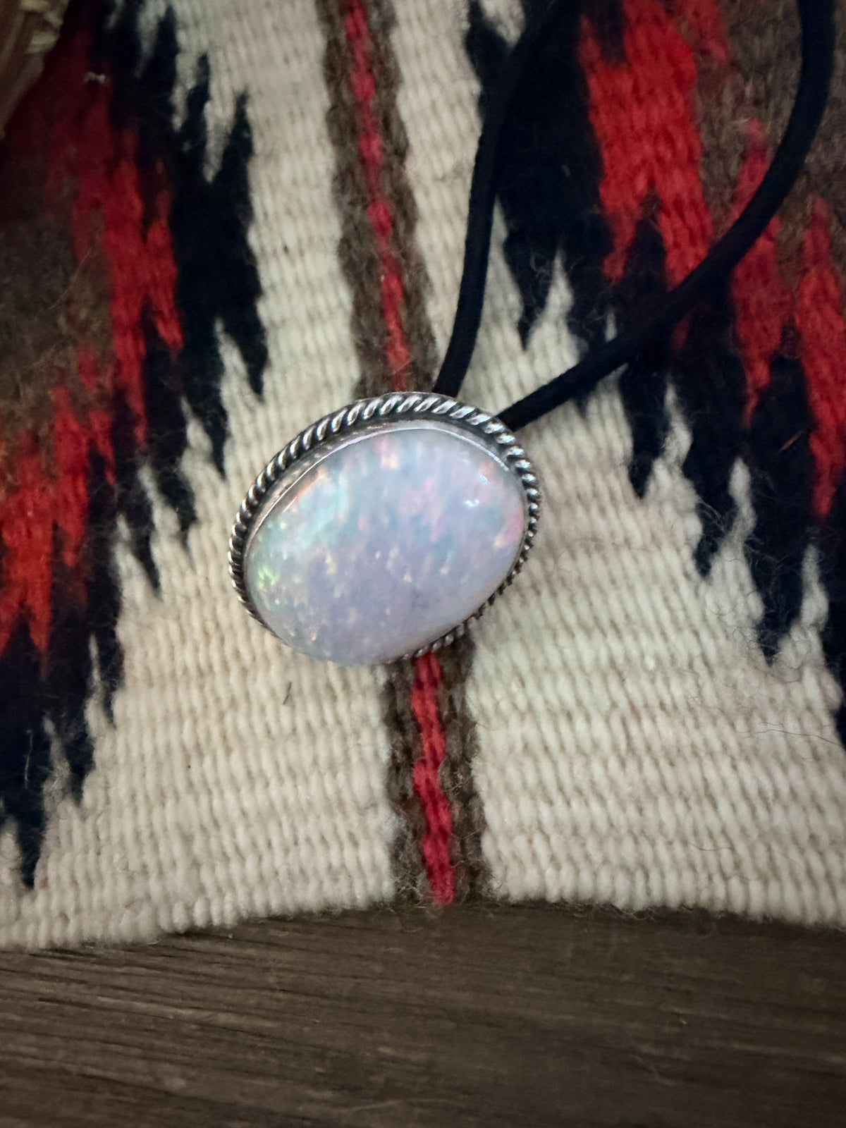 Handcrafted Opal & Sterling Silver Hair Tie Charm
