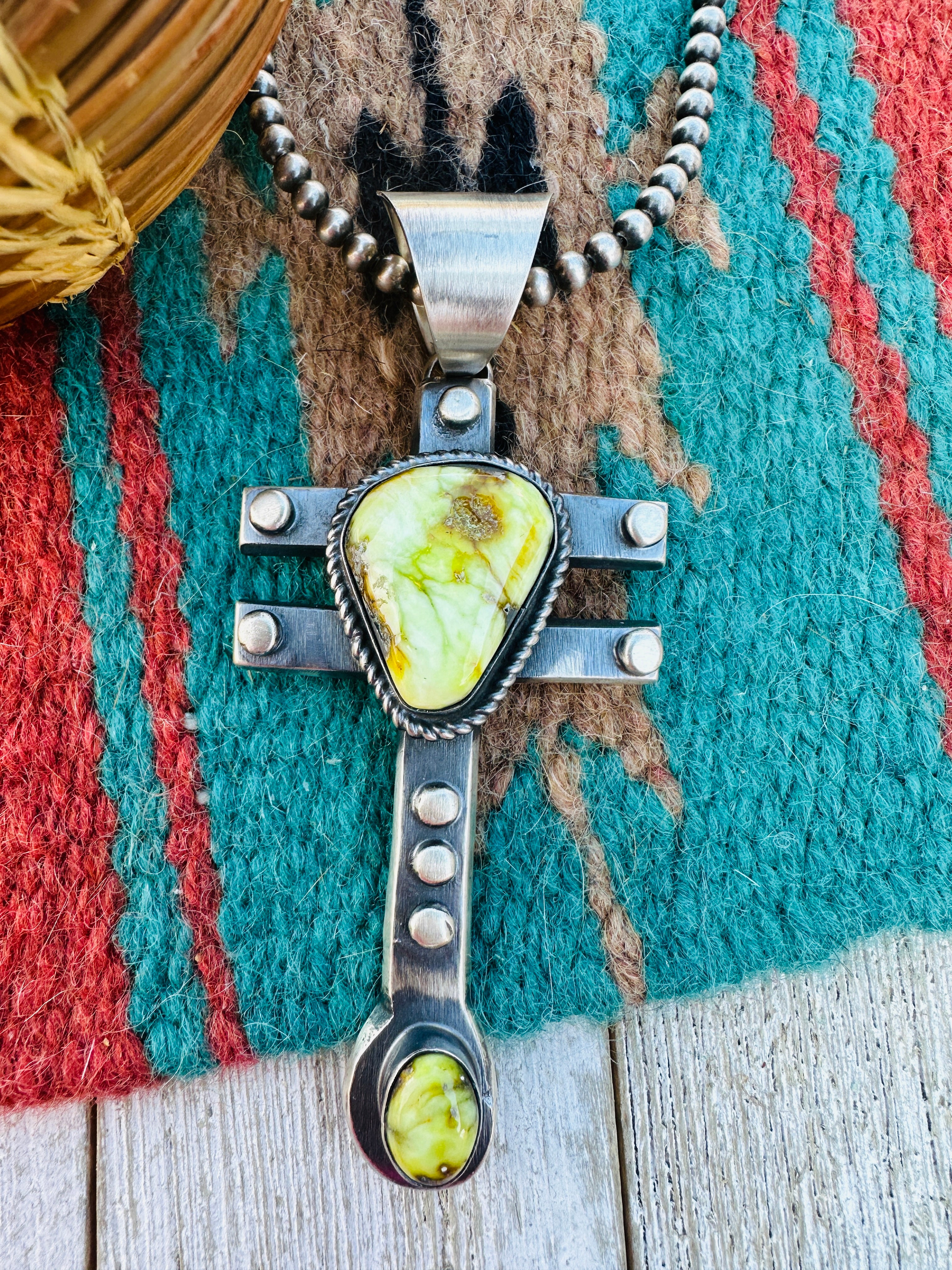 Handcrafted Sterling Silver & Palomino Turquoise Dragonfly Pendant by Chimney Butte