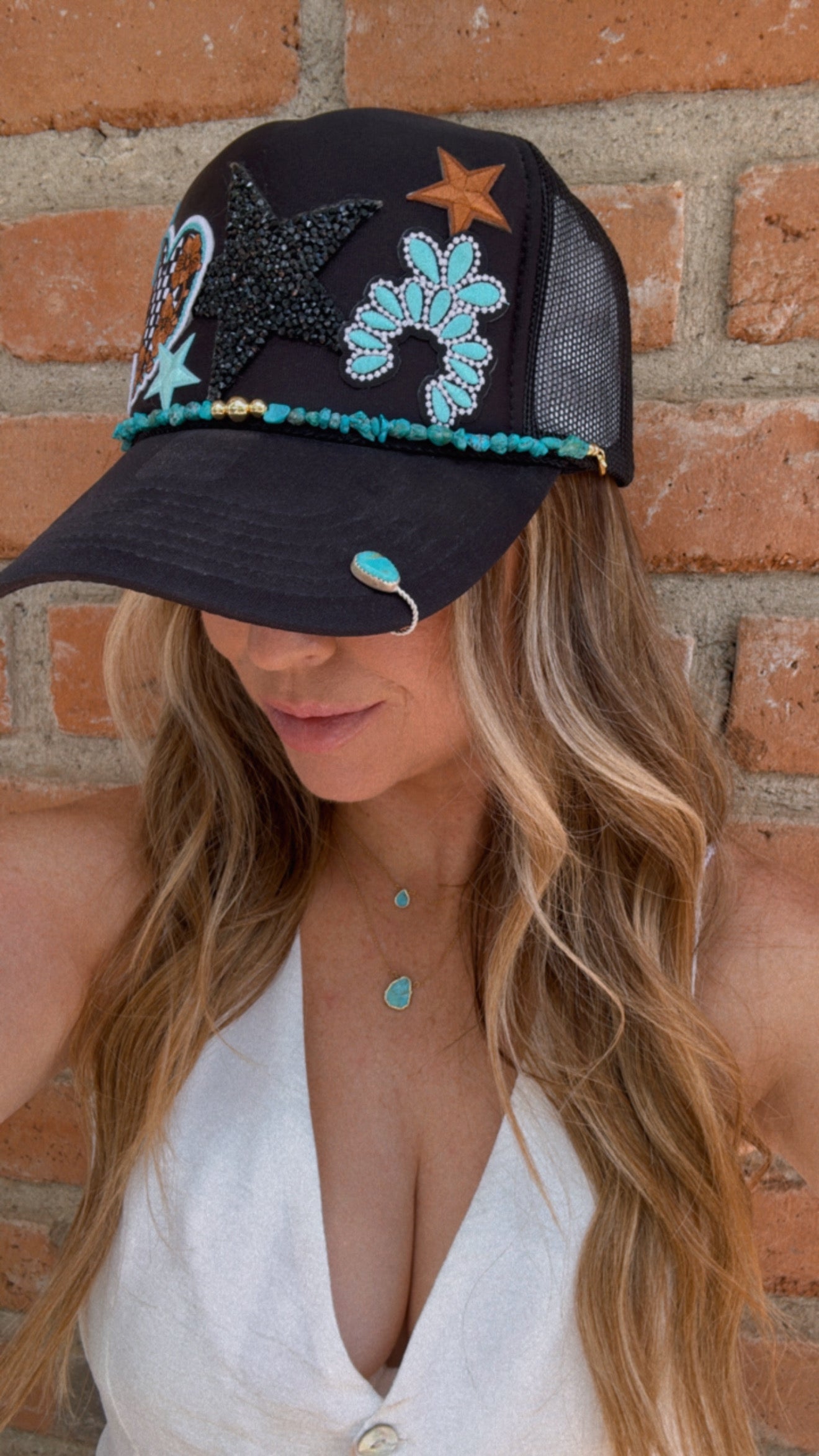 “The Golden Collection” Handmade Turquoise Hat Band
