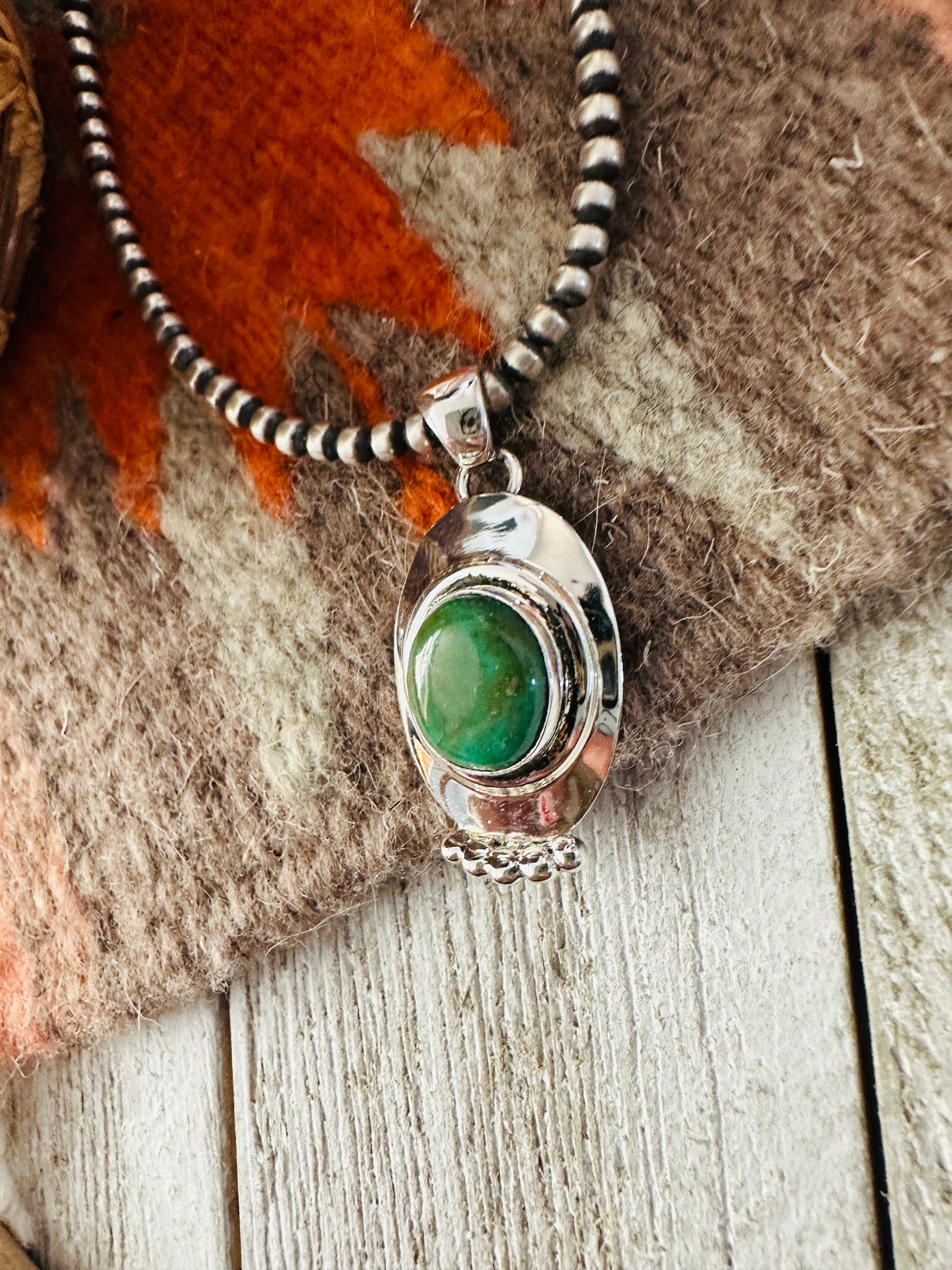 Handcrafted Turquoise & Sterling Silver Pendant