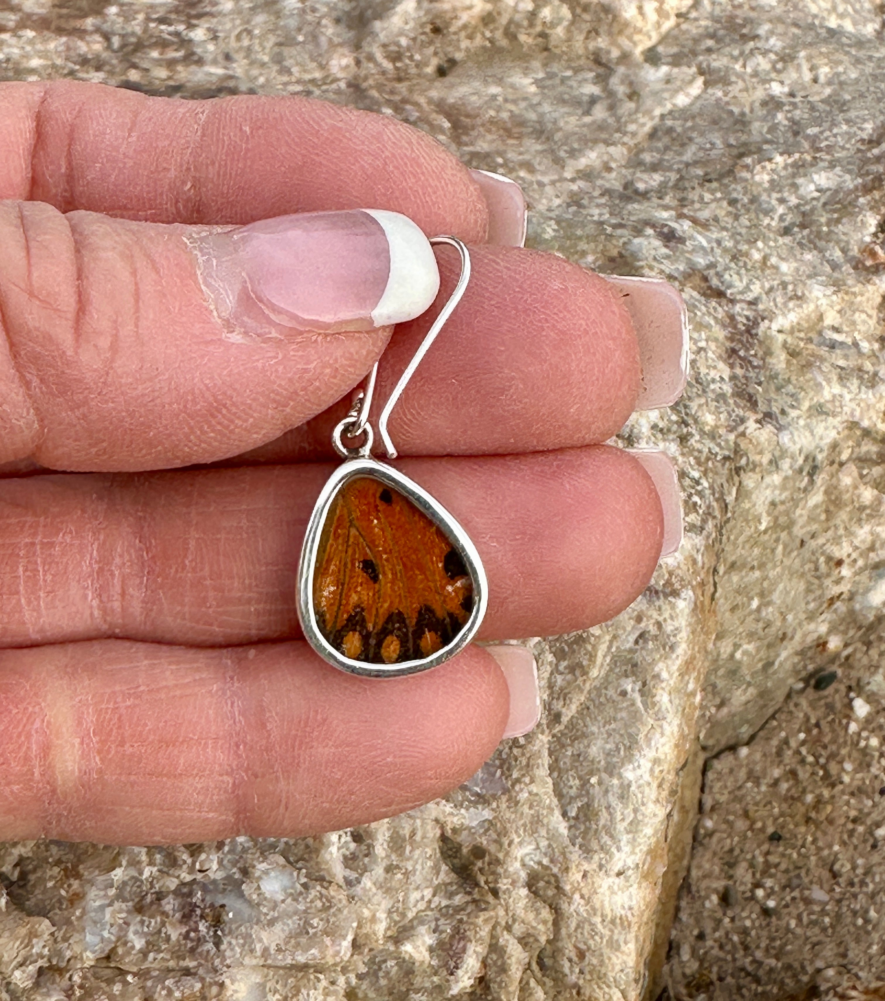 Dione Moneta Butterfly Sterling Silver Dangle Earrings