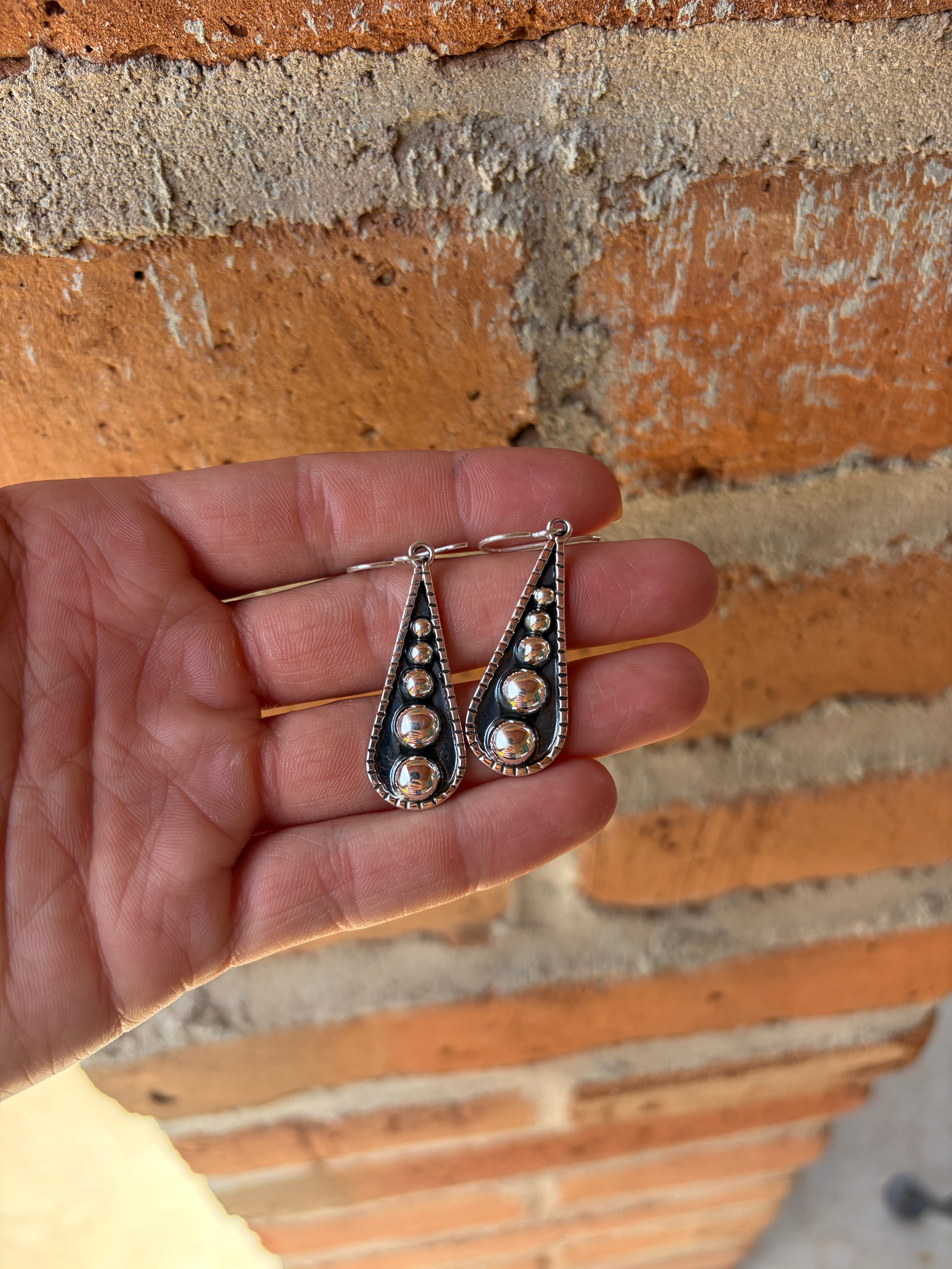 Handmade Sterling Silver Dangle Earrings