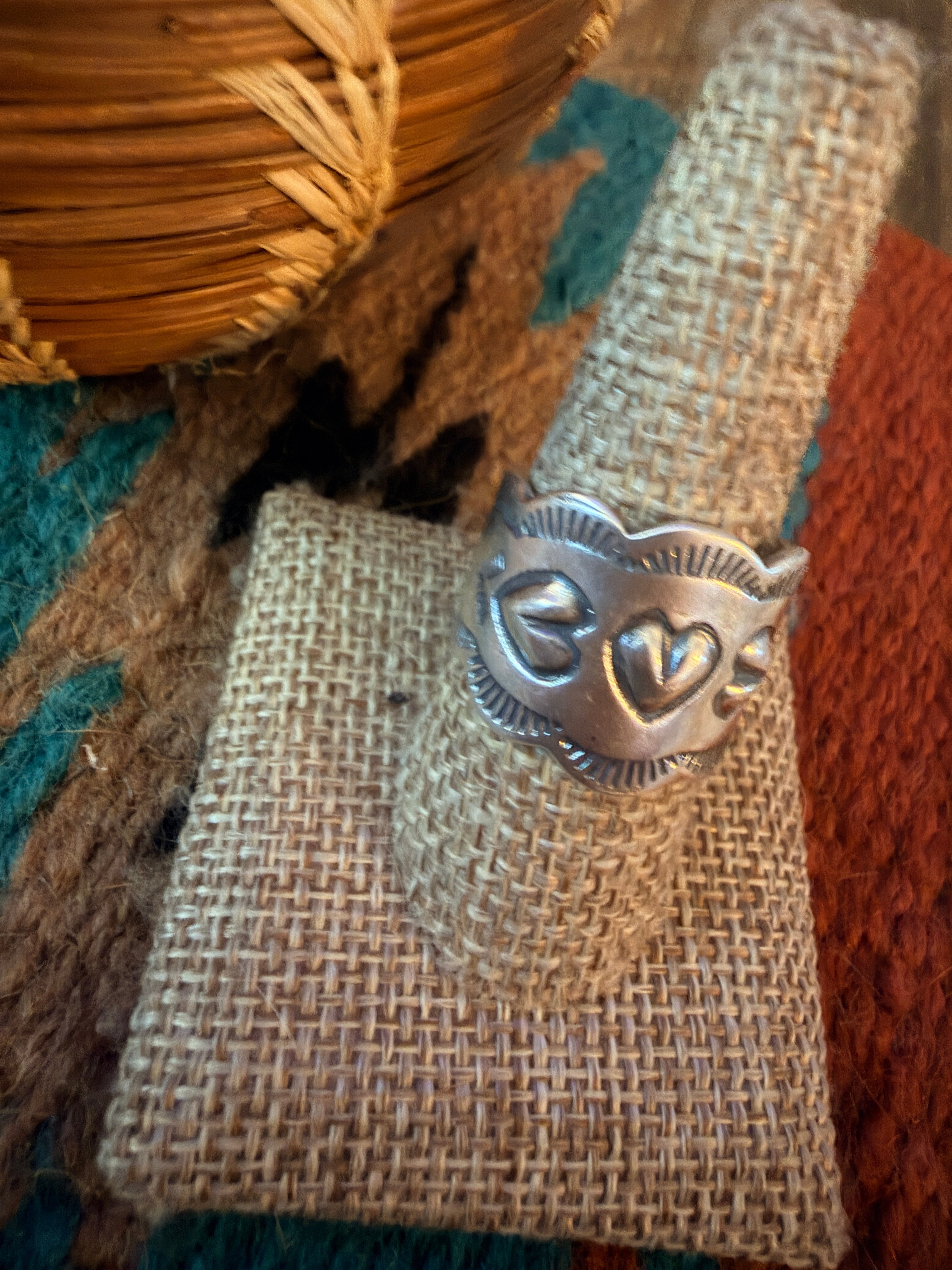 Handcrafted Sterling Silver Heart Band Ring by Benson Shorty