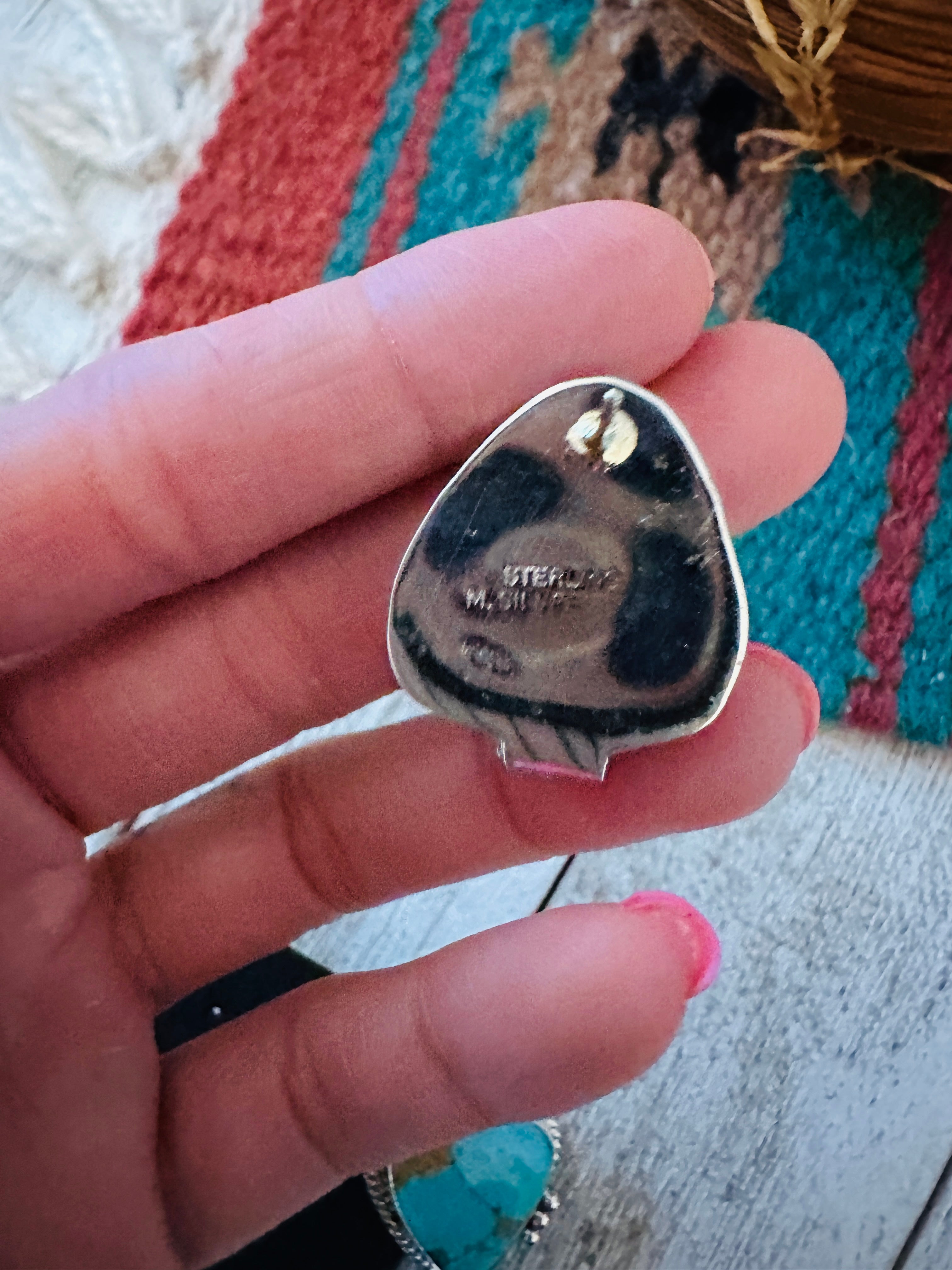 Navajo Turquoise & Sterling Silver Post Earrings