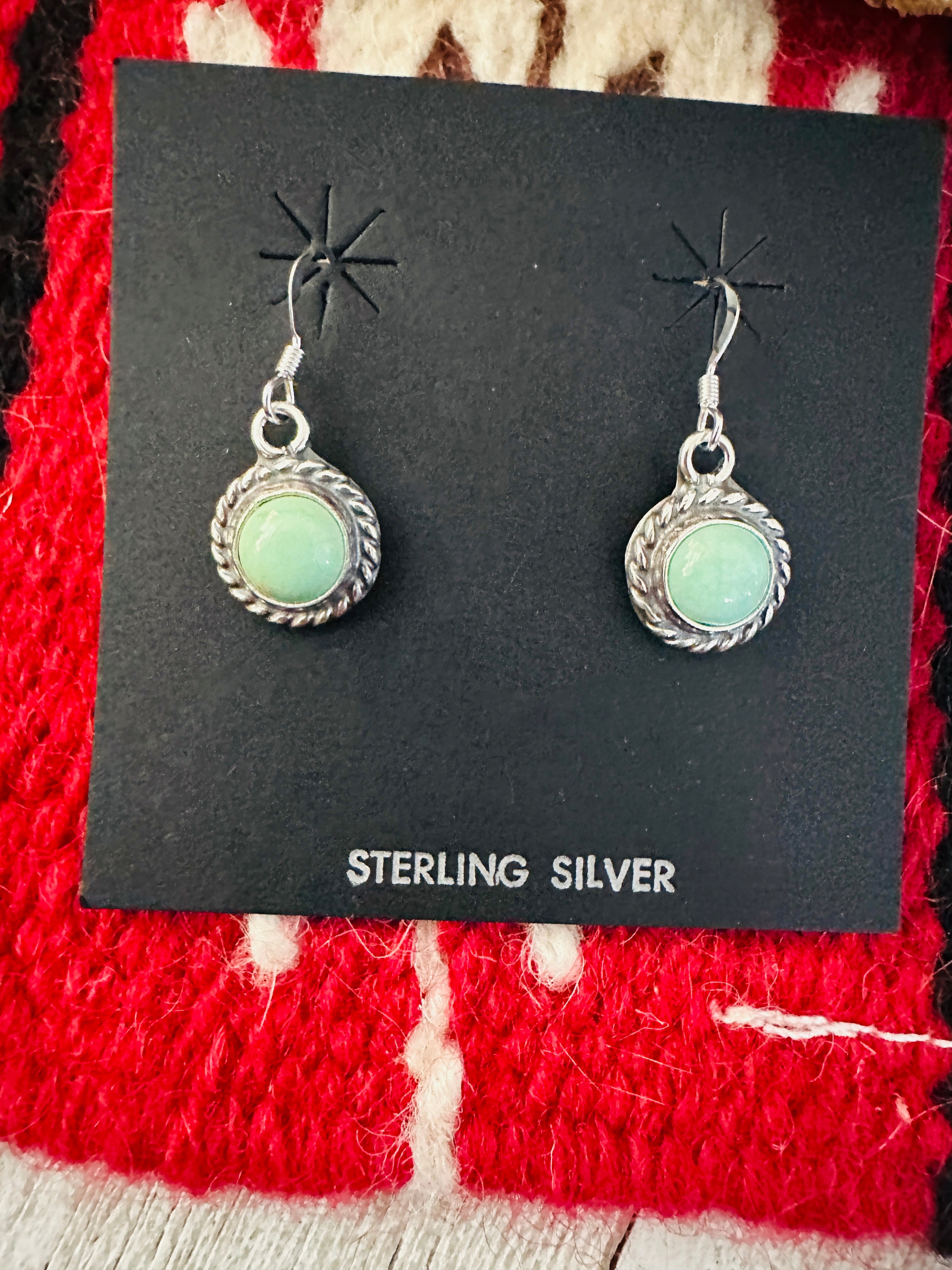 Handcrafted Turquoise and Sterling Silver Dangle Earrings