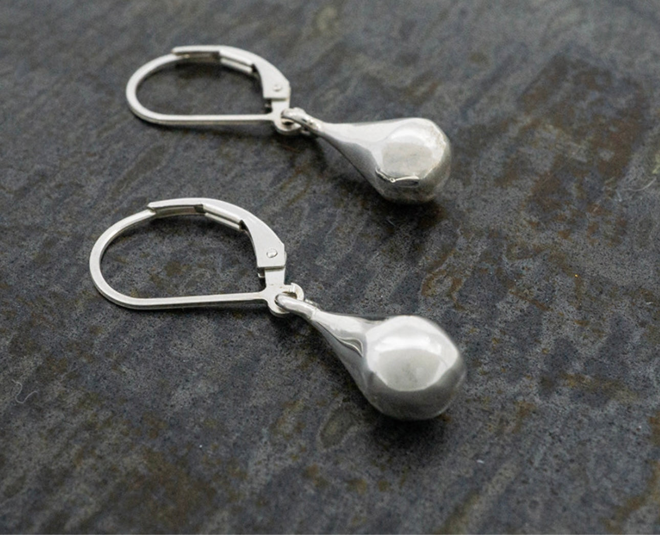 Petite Teardrop Earrings on Lever Back
