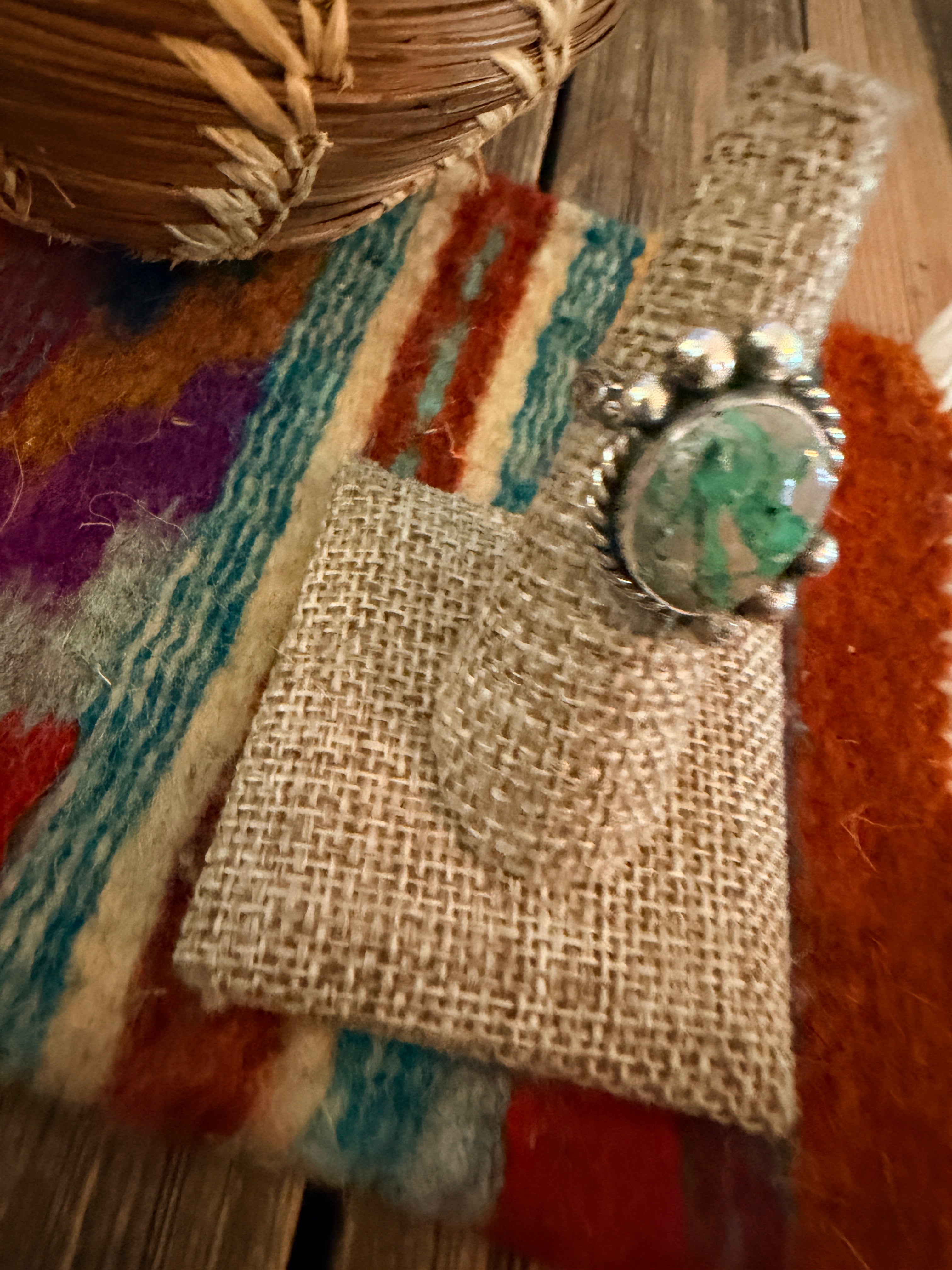 Handmade Sterling Silver and Turquoise Adjustable Ring