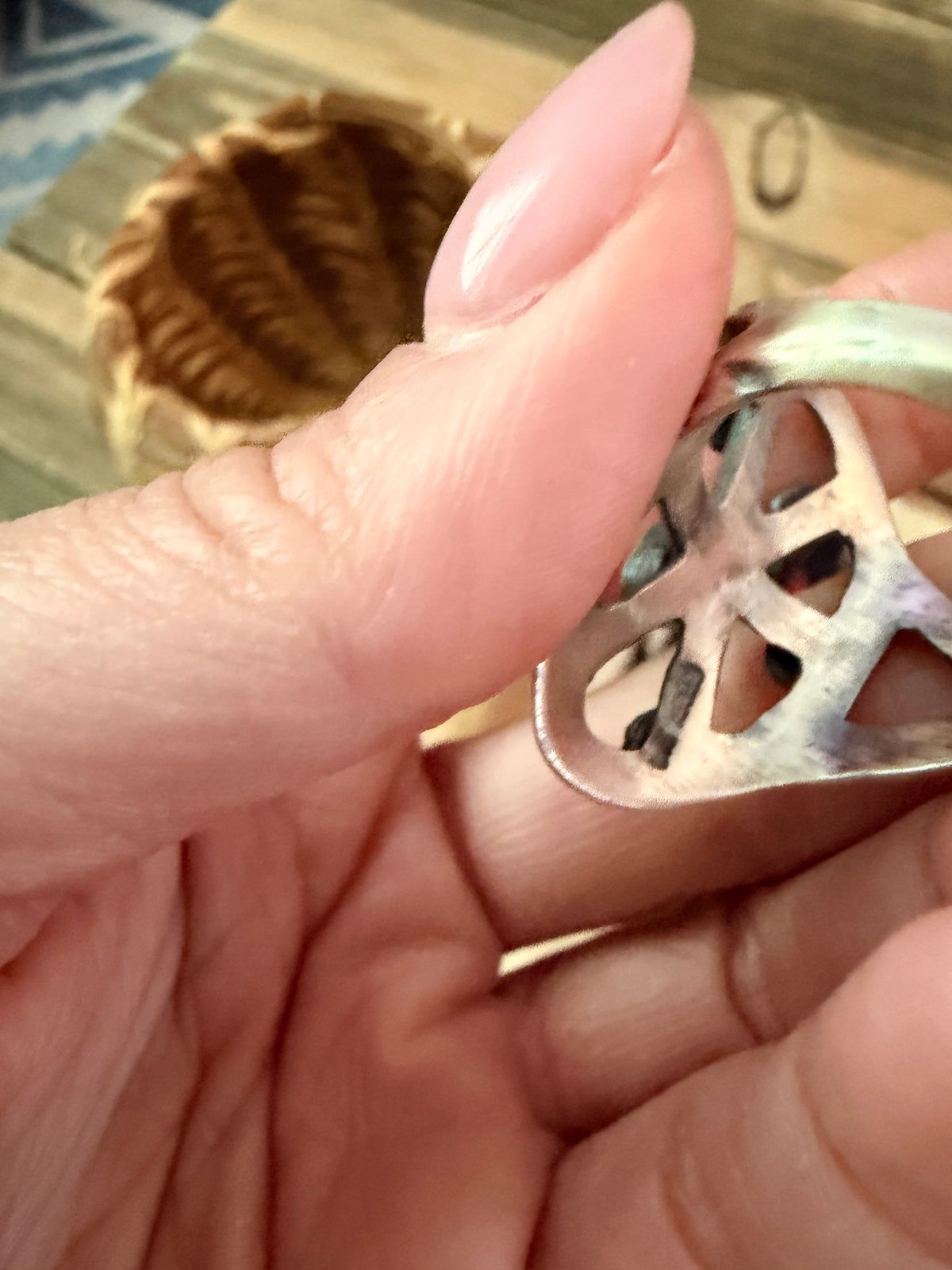 Handcrafted Coral and Sterling Silver Ring size 12 by Chimney Butte