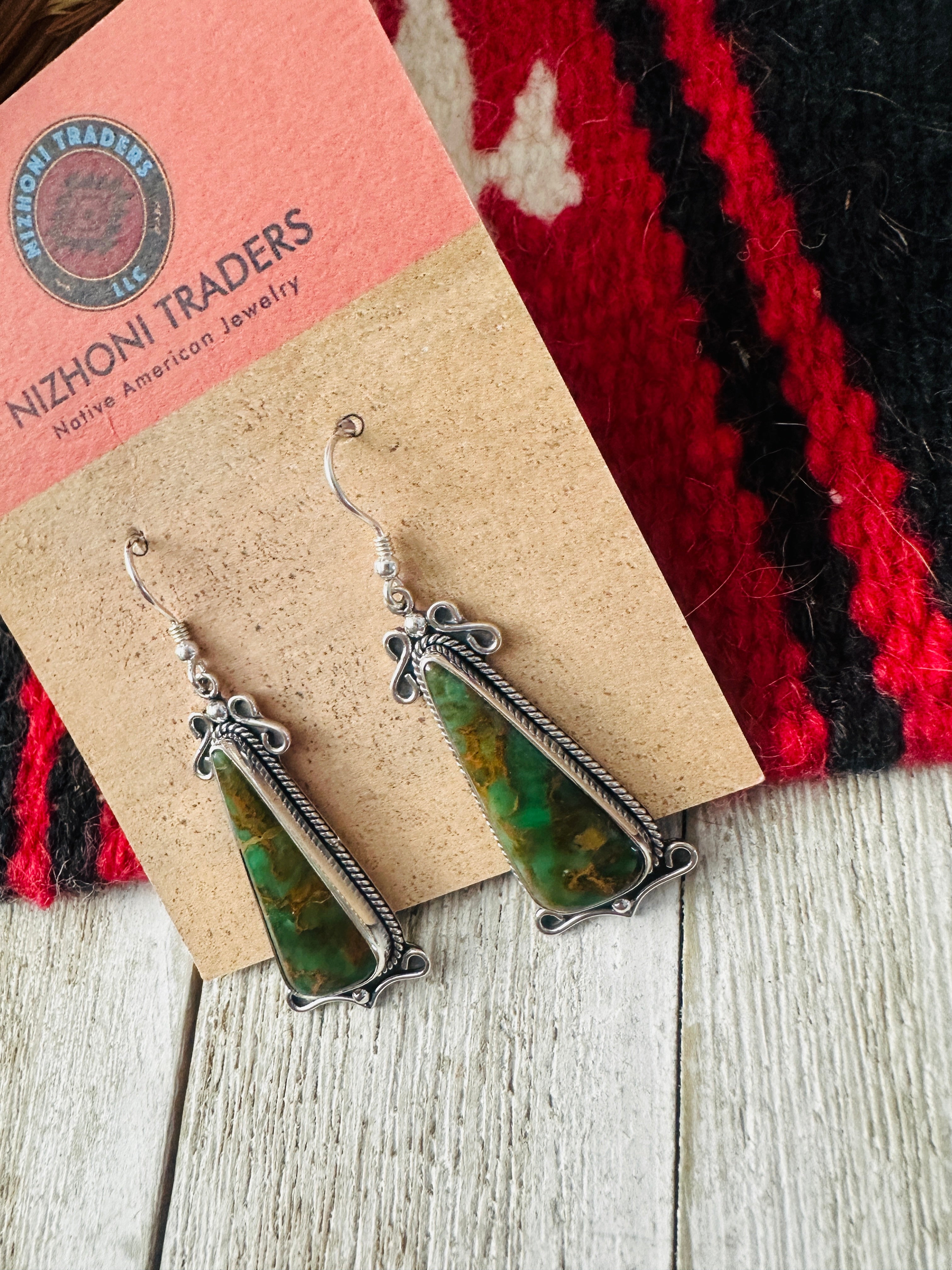 Handcrafted Sonoran Jasper & Sterling Silver Dangle Earrings