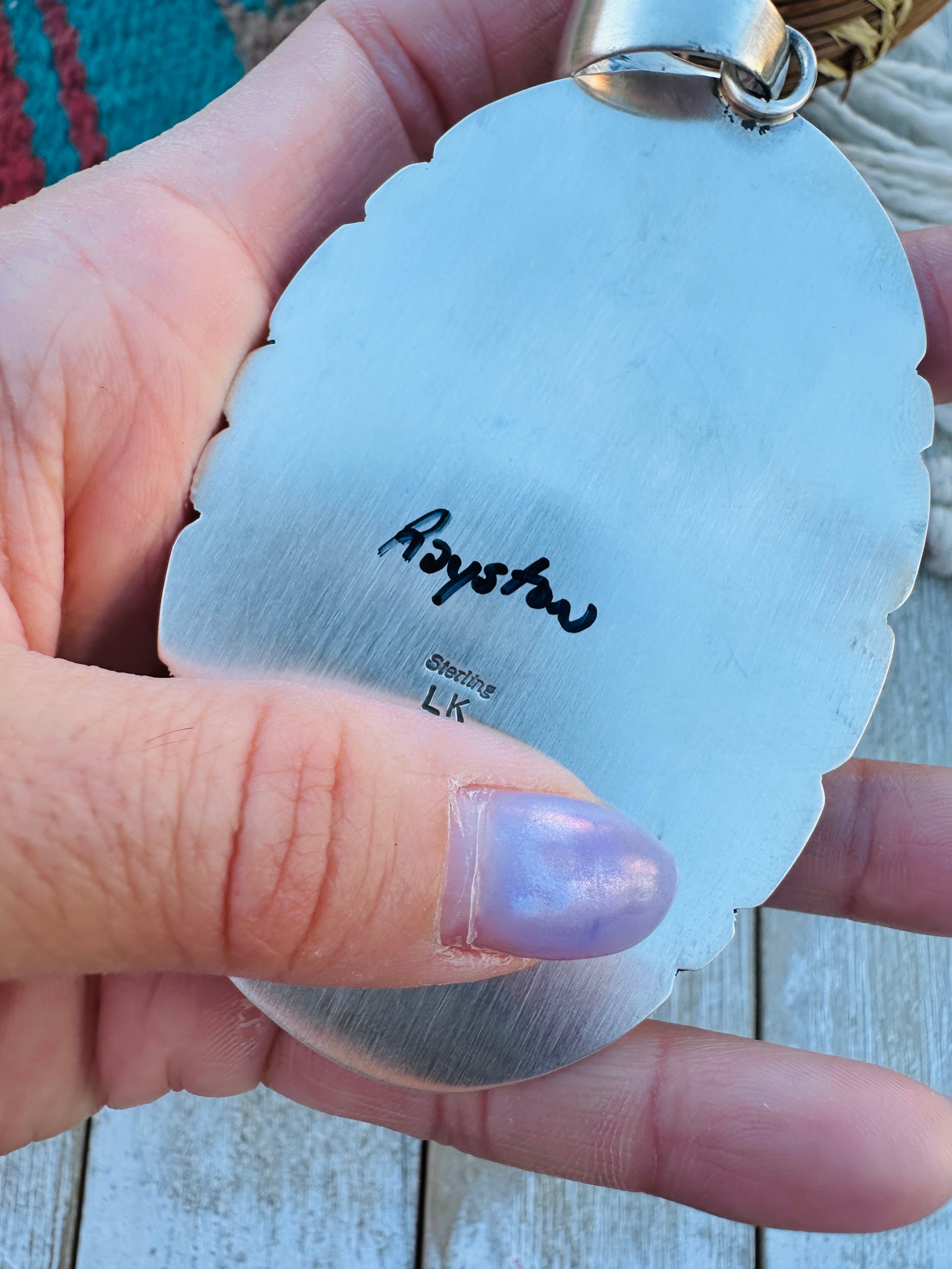 Handcrafted Sterling Silver and Sonoran Mountain Turquoise Pendant